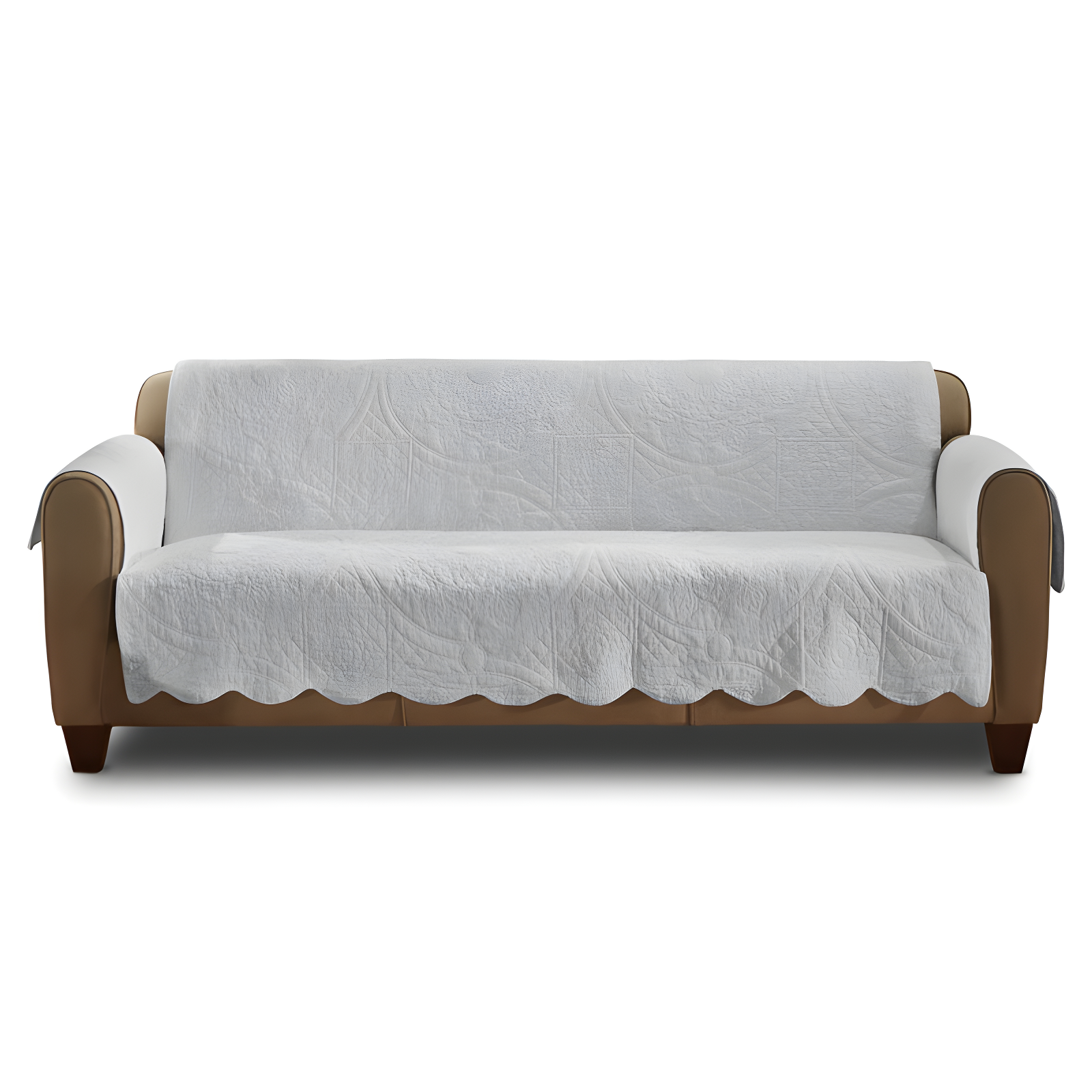 Sure Fit Heirloom Quilt Furniture Cover Cotton Box Cushion Sofa Slipcover