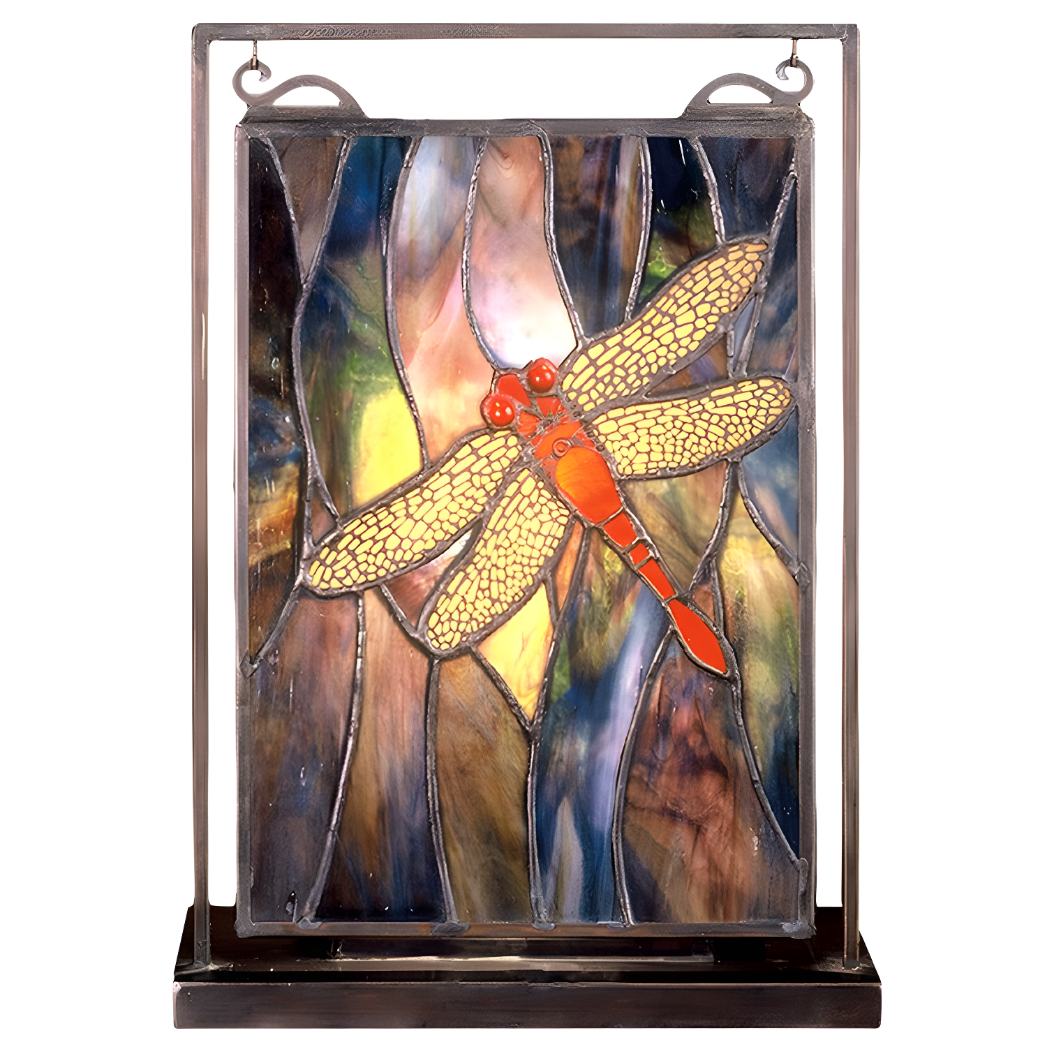 Meyda Tiffany 56831 Vintage Stained Glass / Tiffany Specialty Lamp From The Prairie