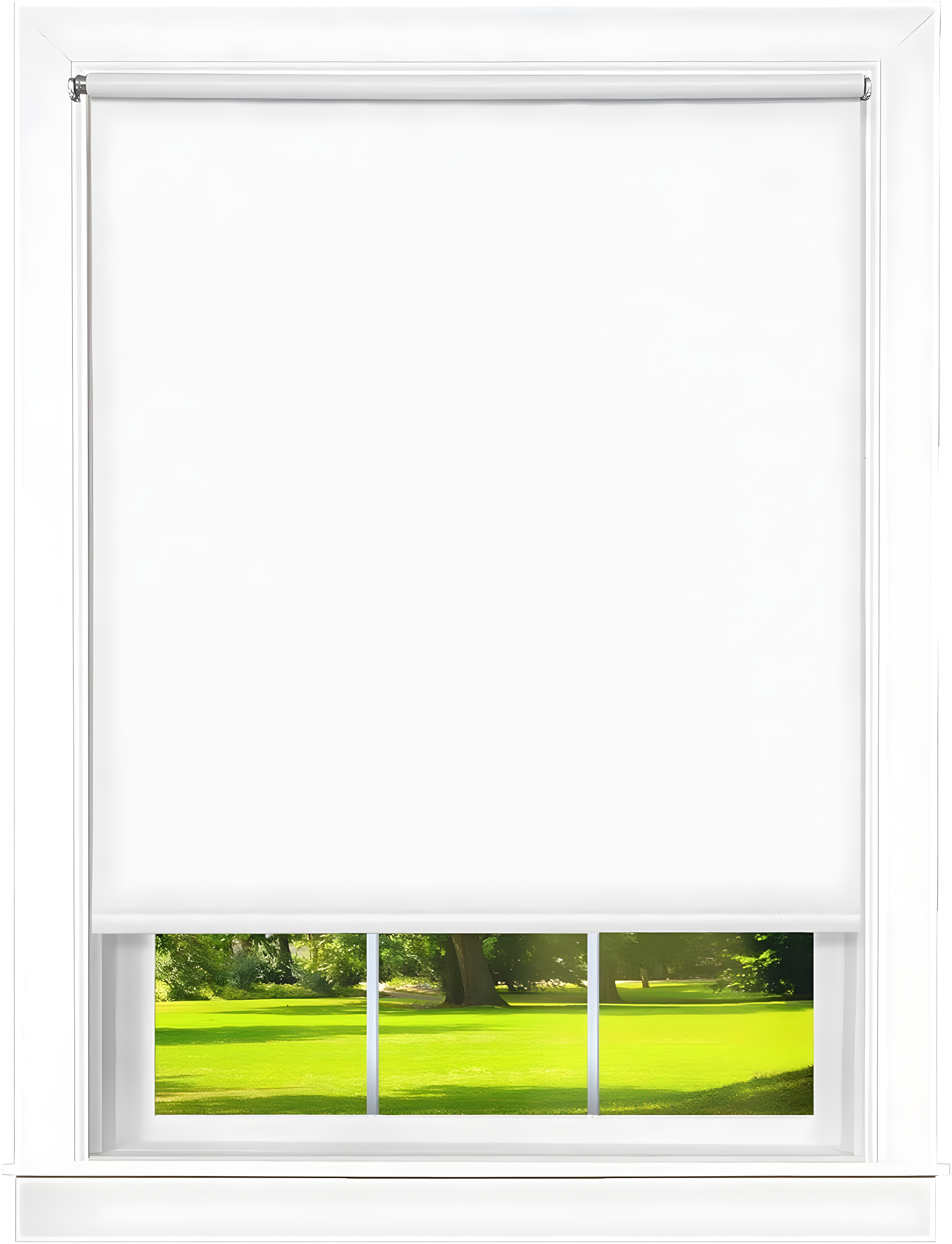 Achim Tear Down Indoor Cordless Vinyl Room Darkening Roller Window Shade, 72 x 37, White