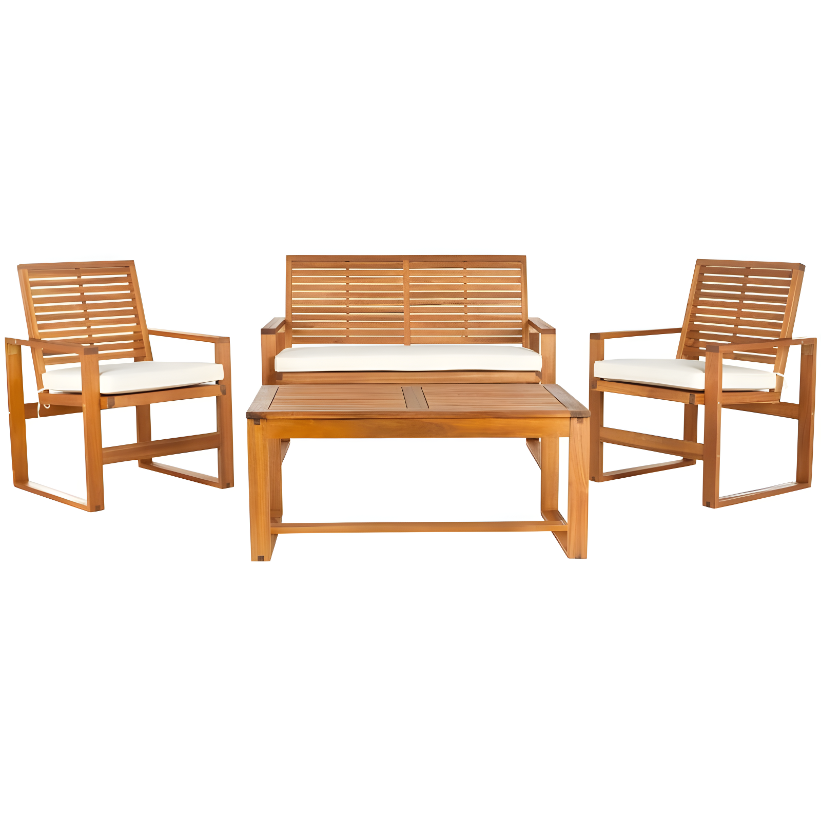 Ozark 4 Piece Set - Indoor/Outdoor - FOX6007 - Natural/Beige - Safavieh