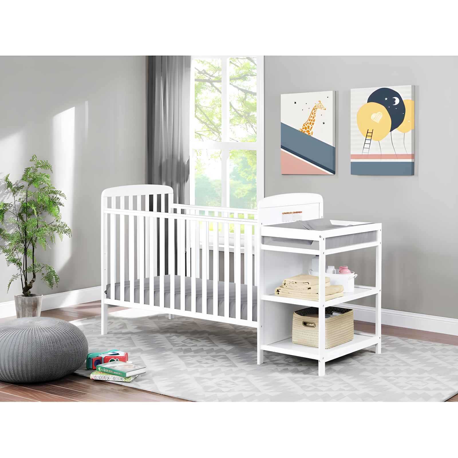 Ramsey 3-in-1 Convertible Crib and Changer Combo
