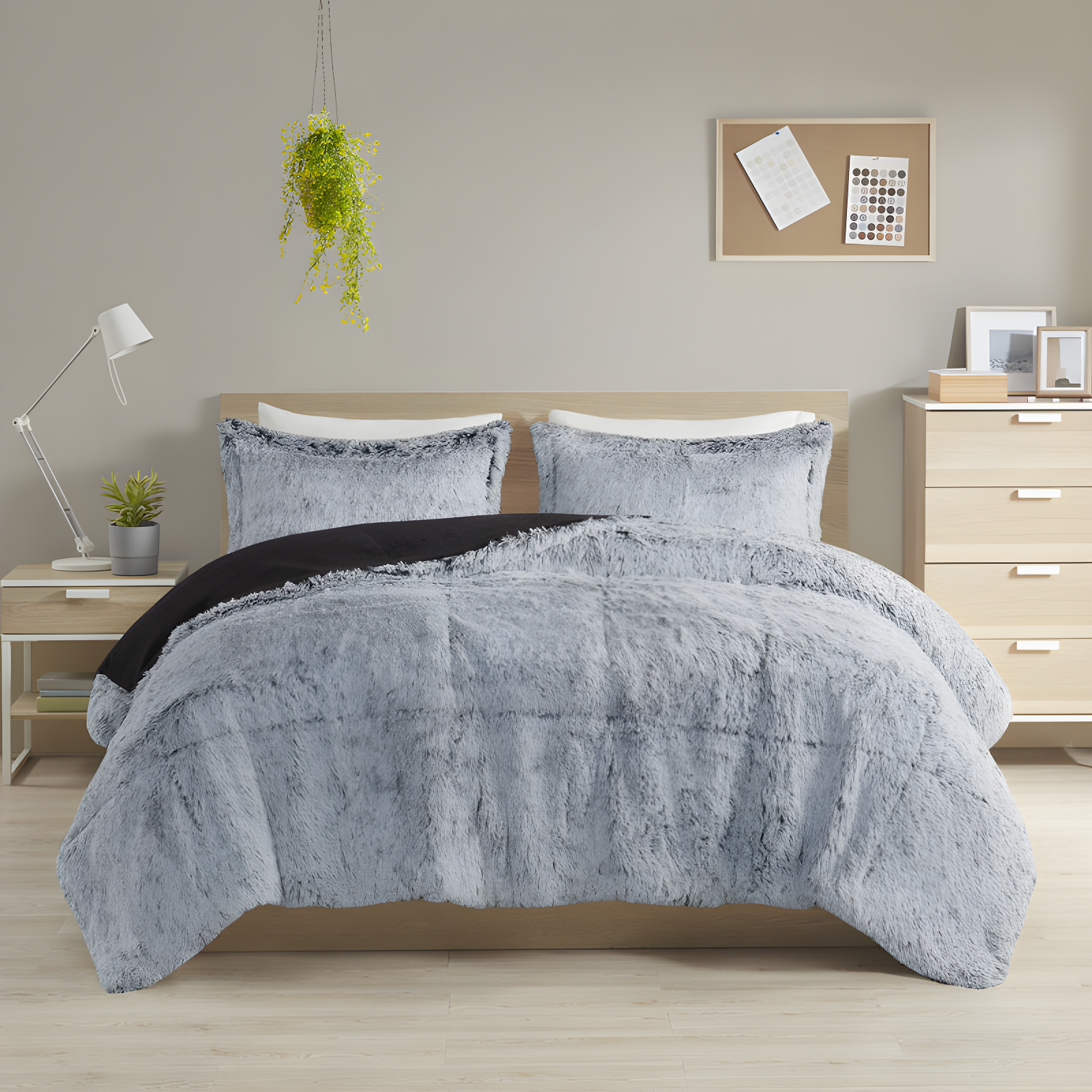 Intelligent Design Malea Shaggy Faux Fur Comforter Mini Set