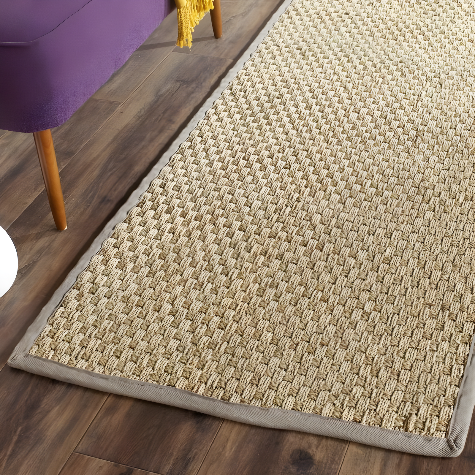 Natural Fiber NF114 Power Loomed Indoor Runner Rug - Natural/Grey - 2'6"x6' - Safavieh.