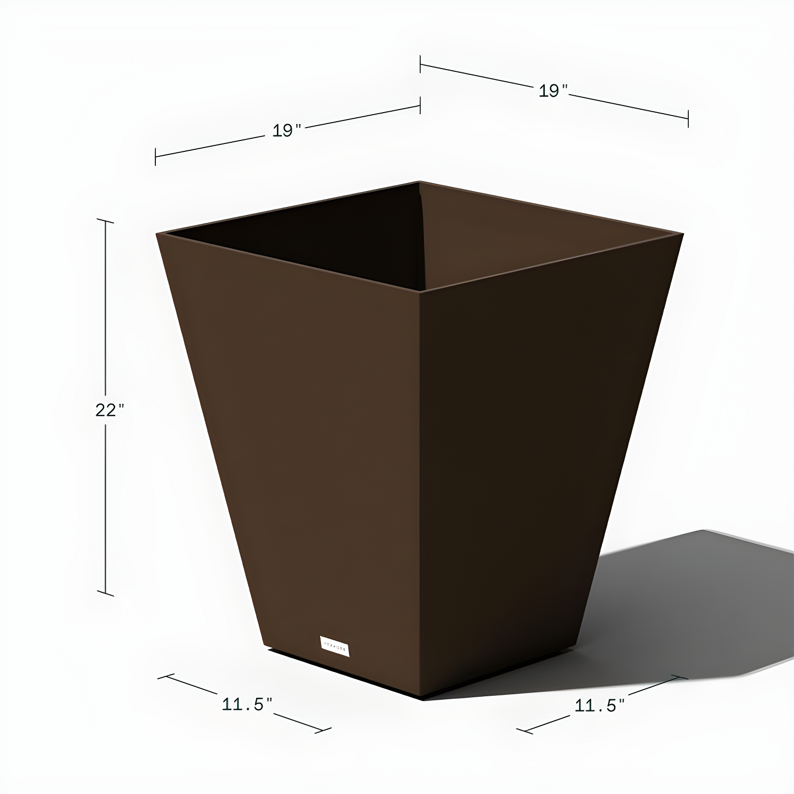 Veradek Pure Series Nobleton 22" Planter (Espresso, 22 inch)
