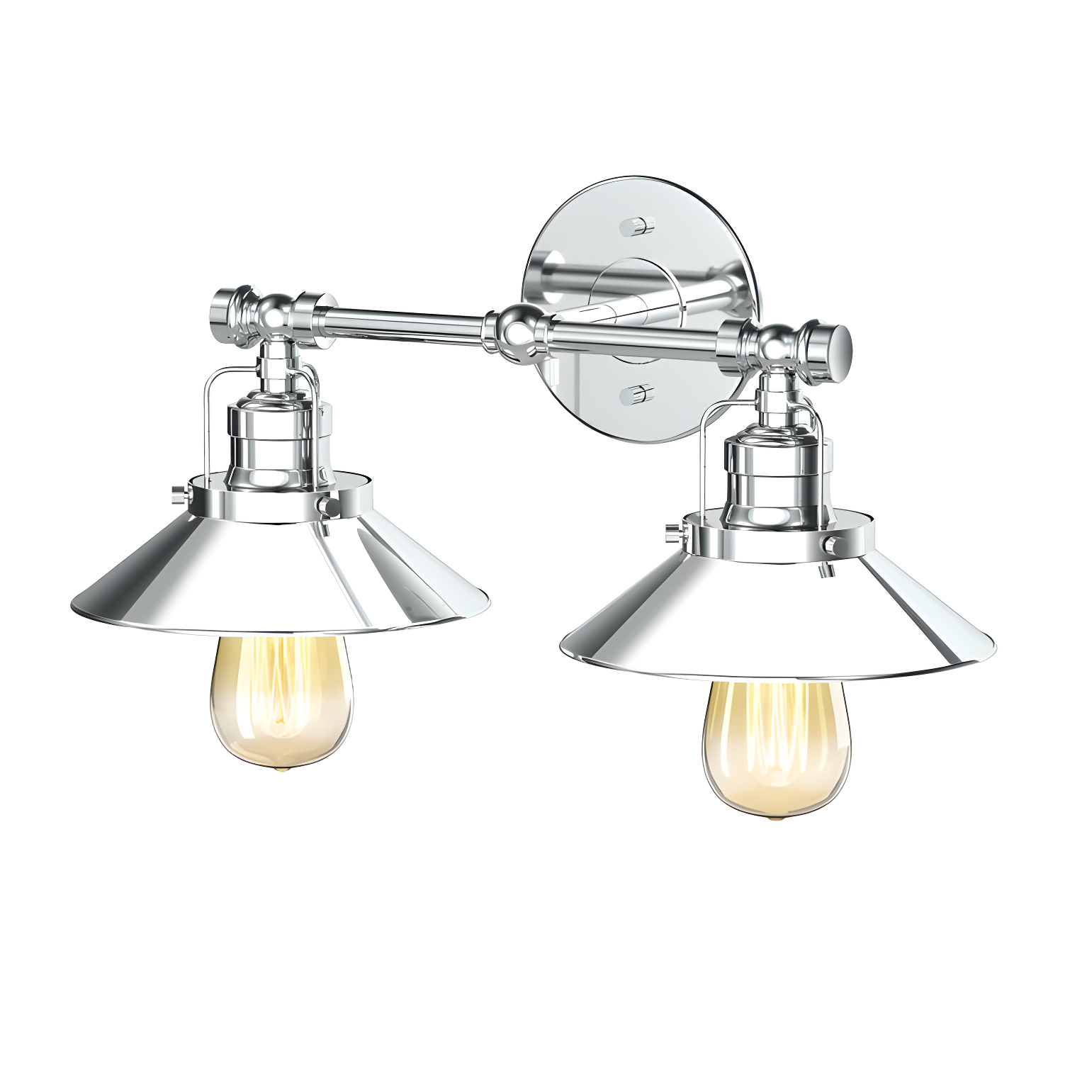 Farmhouse Wall Mount 2-Light Fixture | Double Wall Metal Sconce