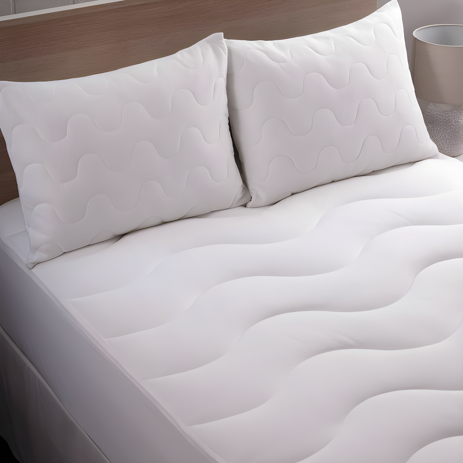Twin Coolmax Moisture Wicking Mattress Pad - Allied Home: Microfiber, Hypoallergenic, Fits 18" Depth