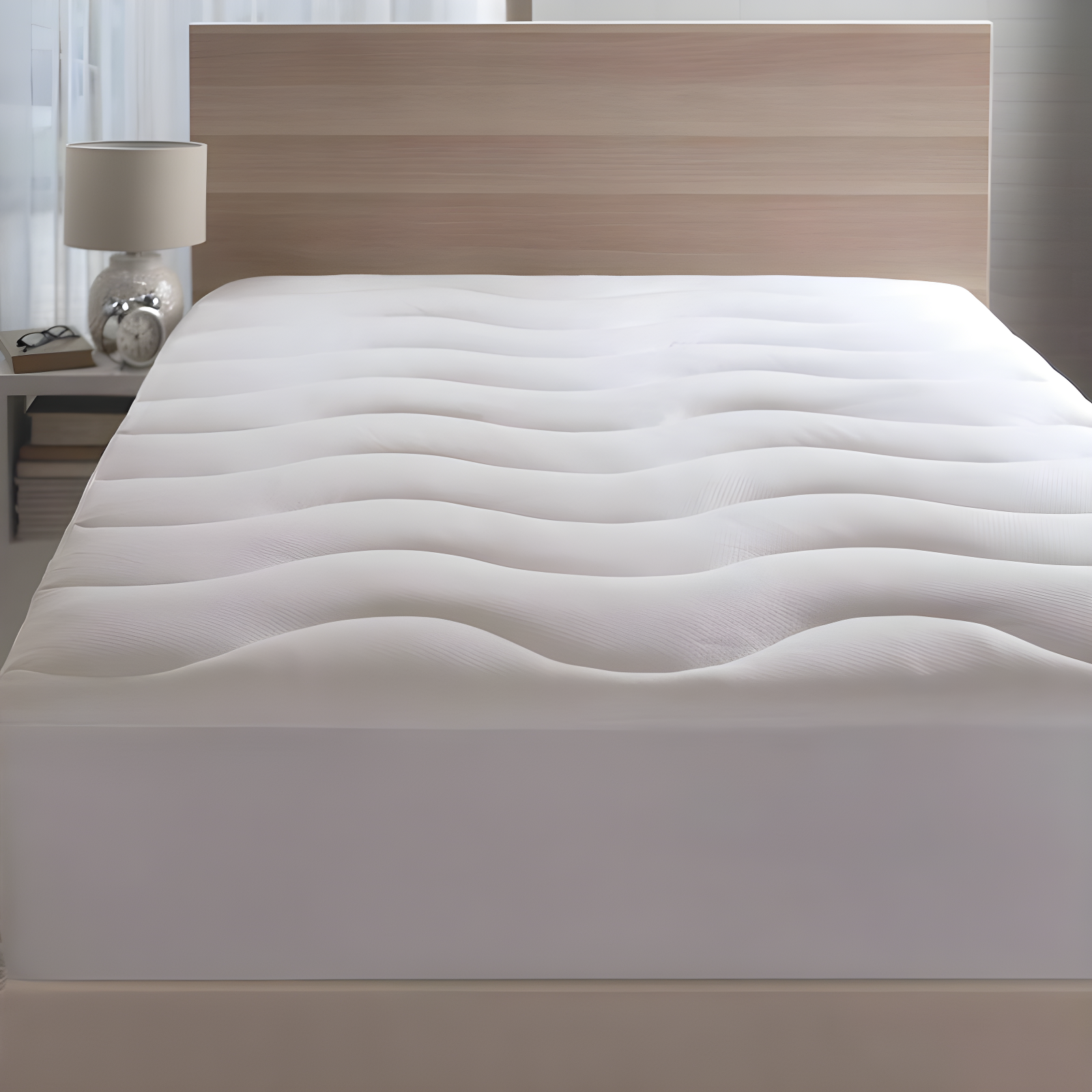 Twin Coolmax Moisture Wicking Mattress Pad - Allied Home: Microfiber, Hypoallergenic, Fits 18" Depth