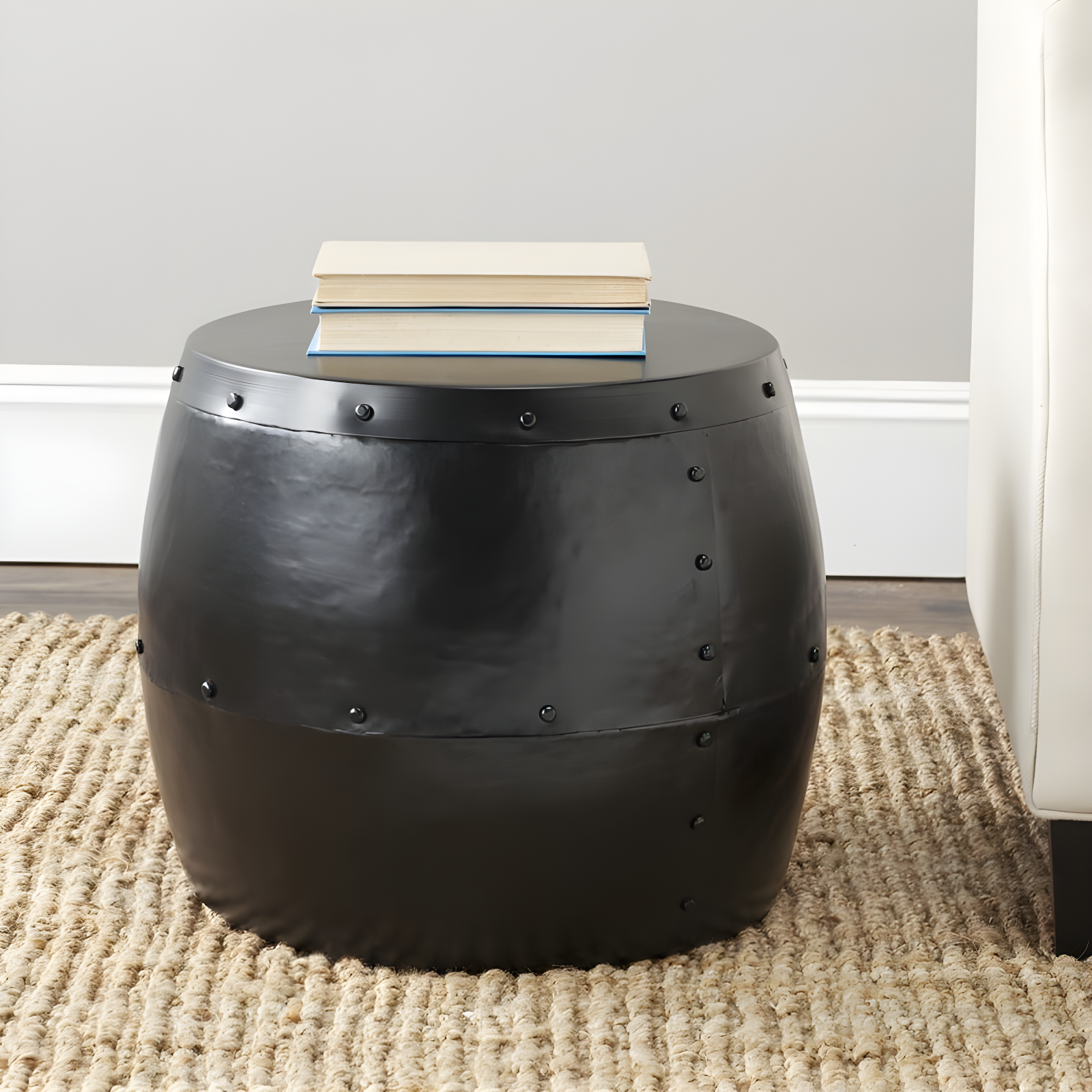 17 Stories Iron Accent Stool