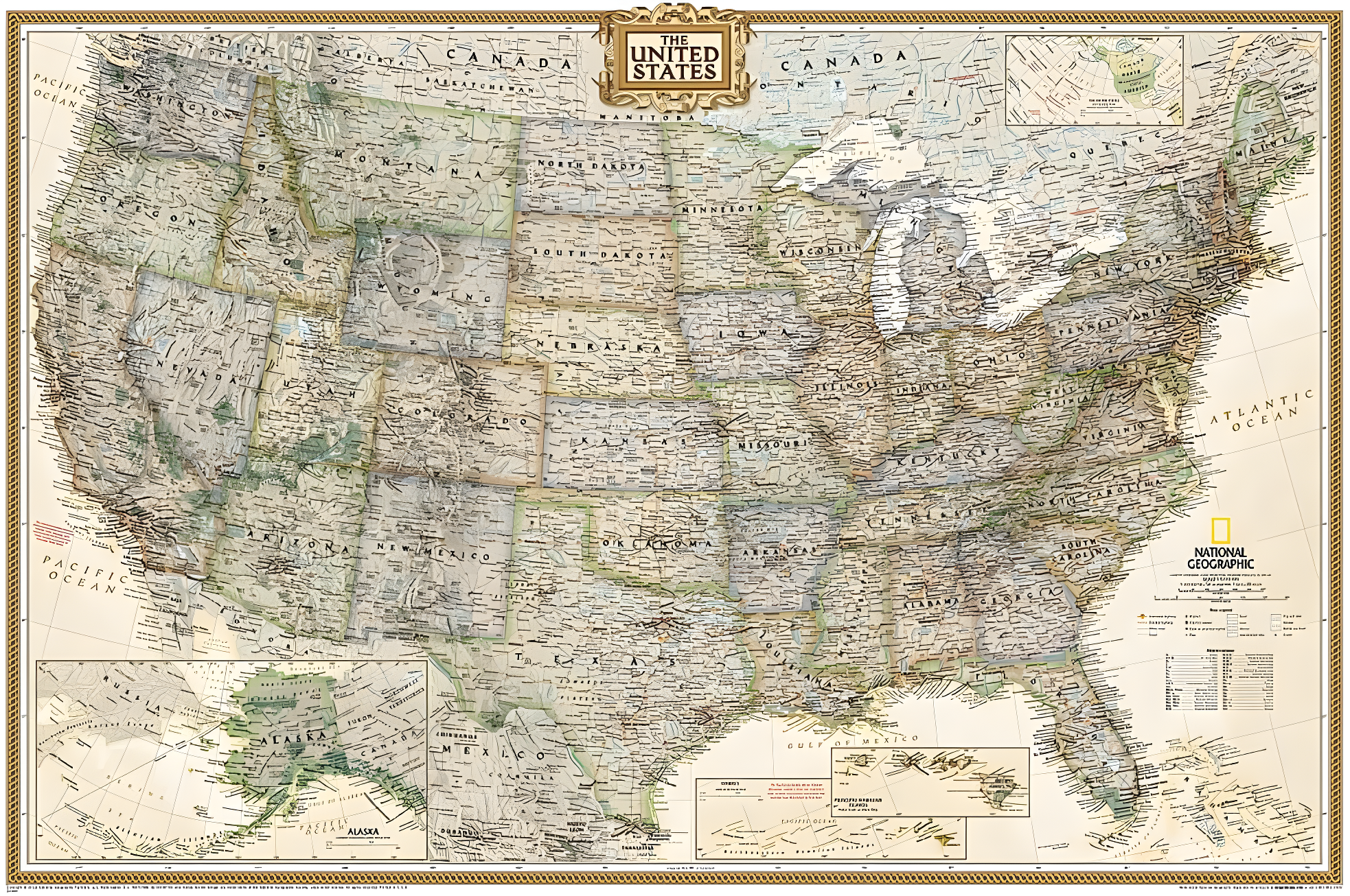National Geographic Maps United States Executive Wall Map