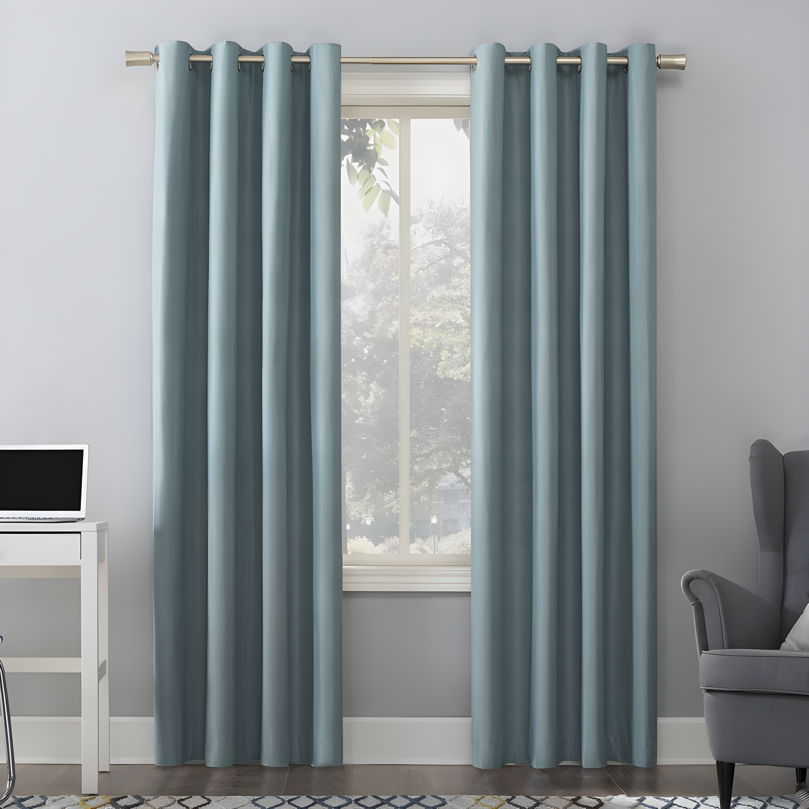 Sun Zero Cameron Thermal Insulated 100% Blackout Grommet Curtain Panel