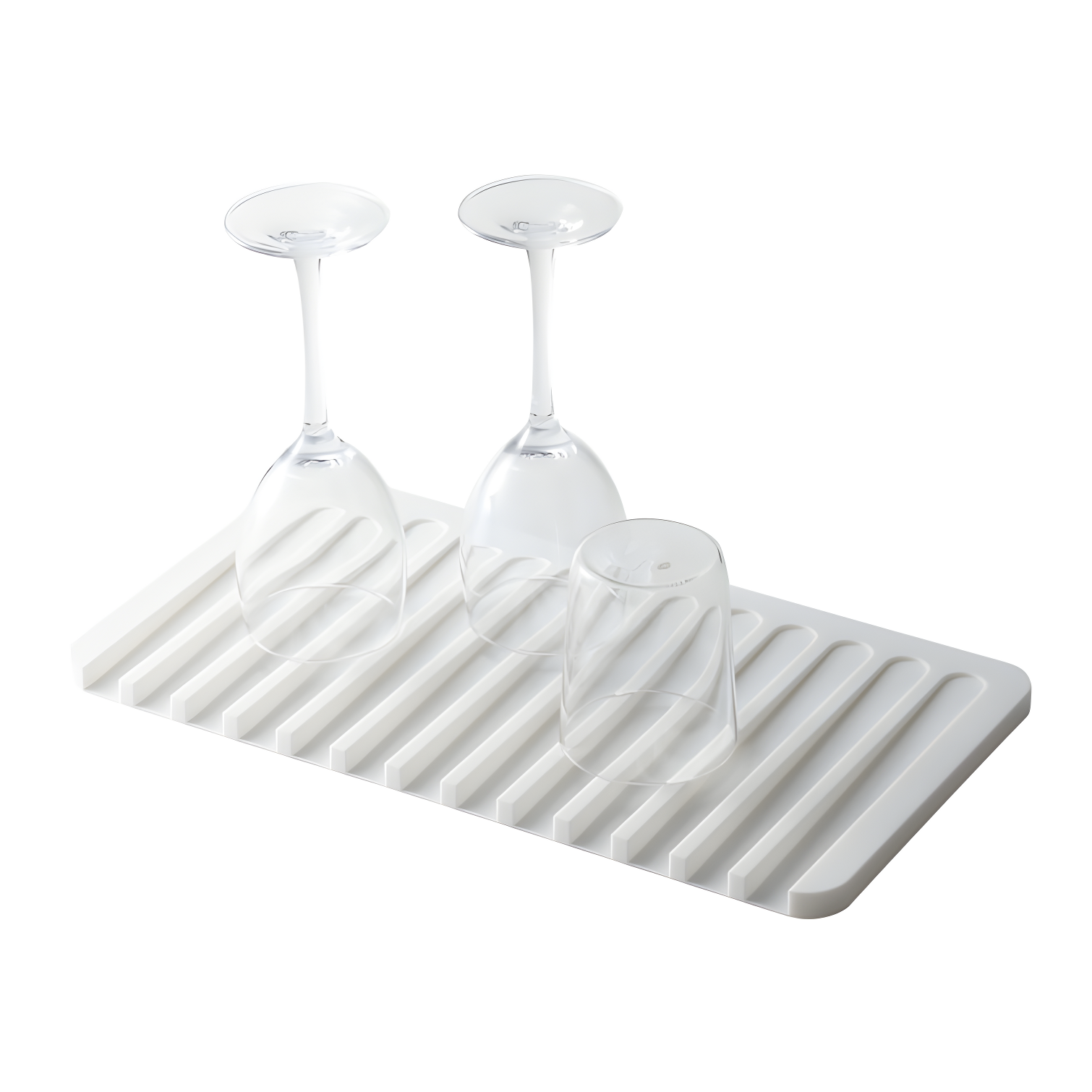 Yamazaki Home Self Draining Tray - Drying Board, Dish Drainer Mat, Silicone
