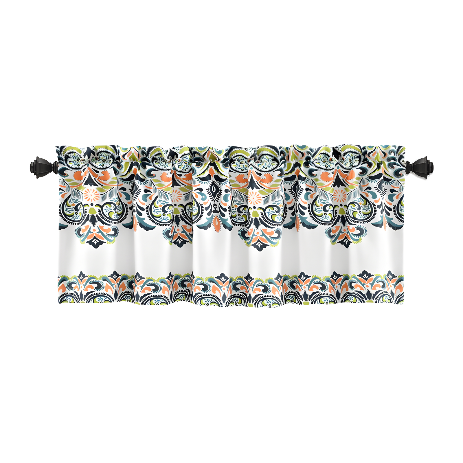 Lush Decor Clara Damask Tailored 52'' W Window Valance