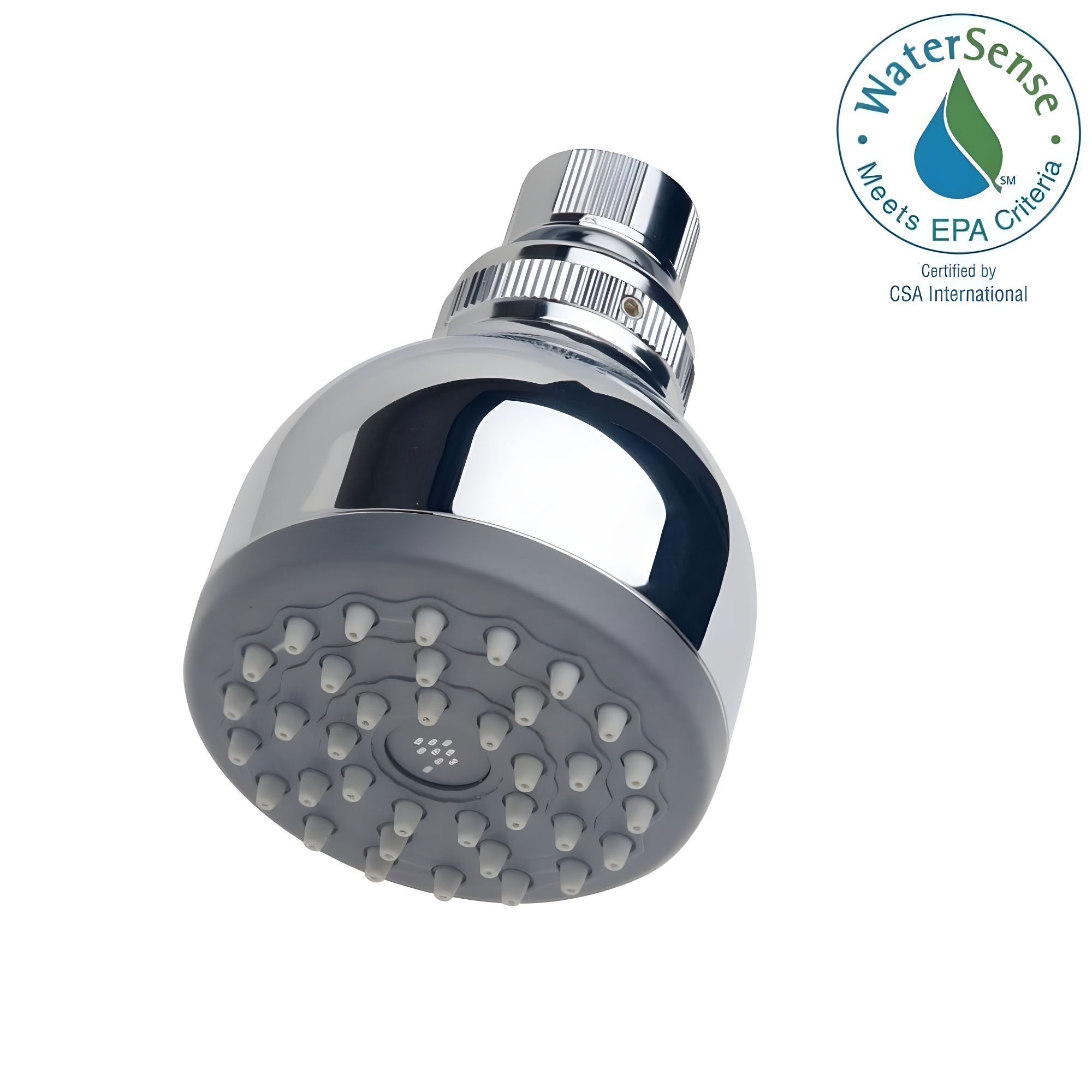 1-Spray 2.8 in. Single Wall Mount Fixed Shower Head in Chrome