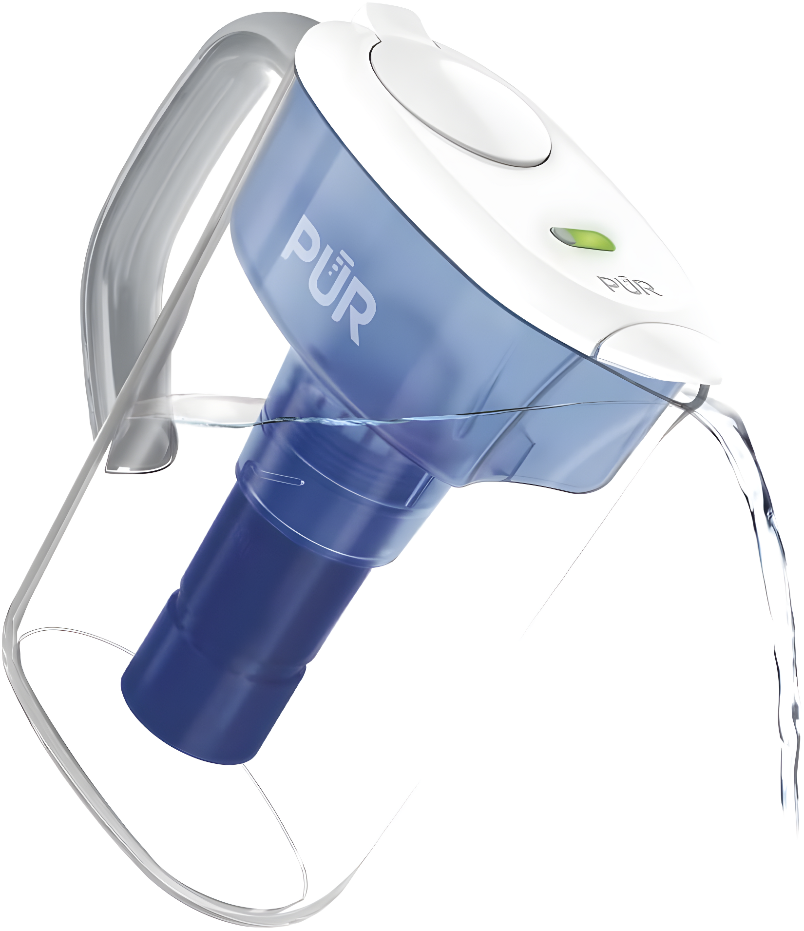 PUR PLUS 7 Cup Water Pitcher with Lead Reducing Filter, White, W 9.6" x H 10.1" x L 4.5", PPT711W