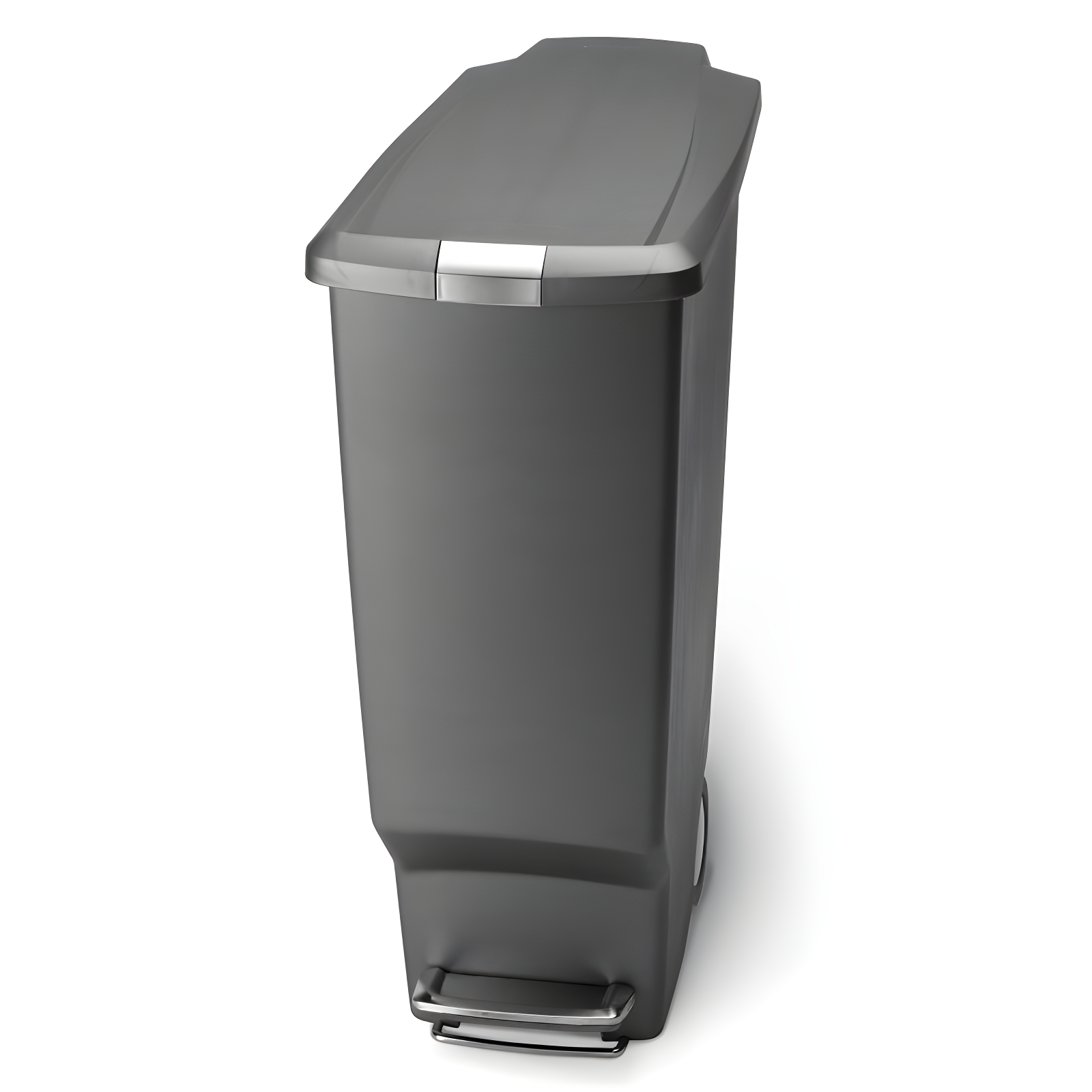 simplehuman 40 Liter / 10.6 Gallon Slim Kitchen Step Trash Can with Secure Slide Lock, Plastic