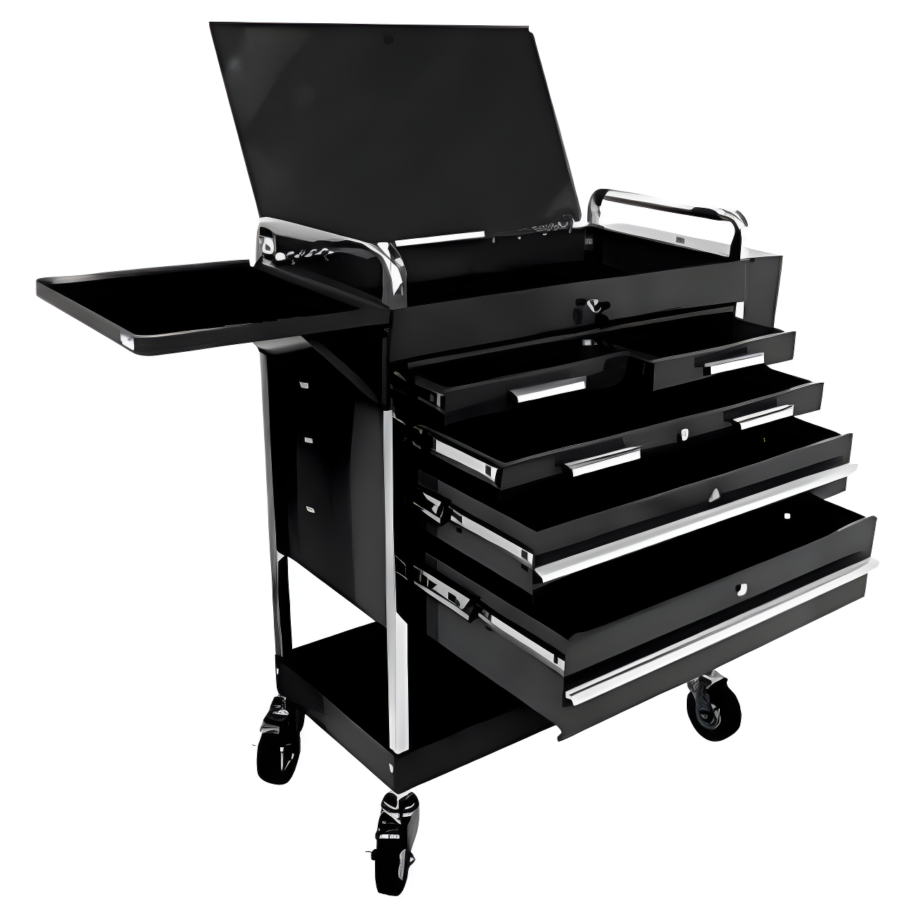 Sunex Tools 5-Drawer Service Cart, Black