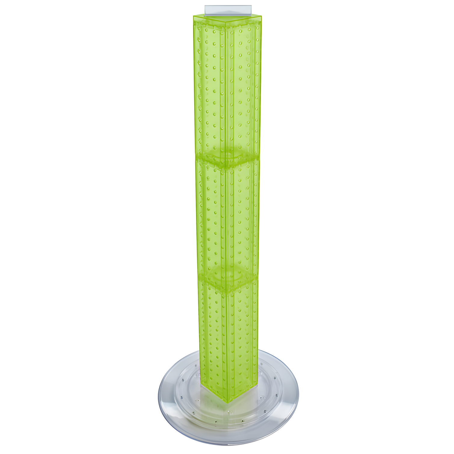 Four-sided 4"W x 36"H Pegboard Tower with Revolving 14.5" Base