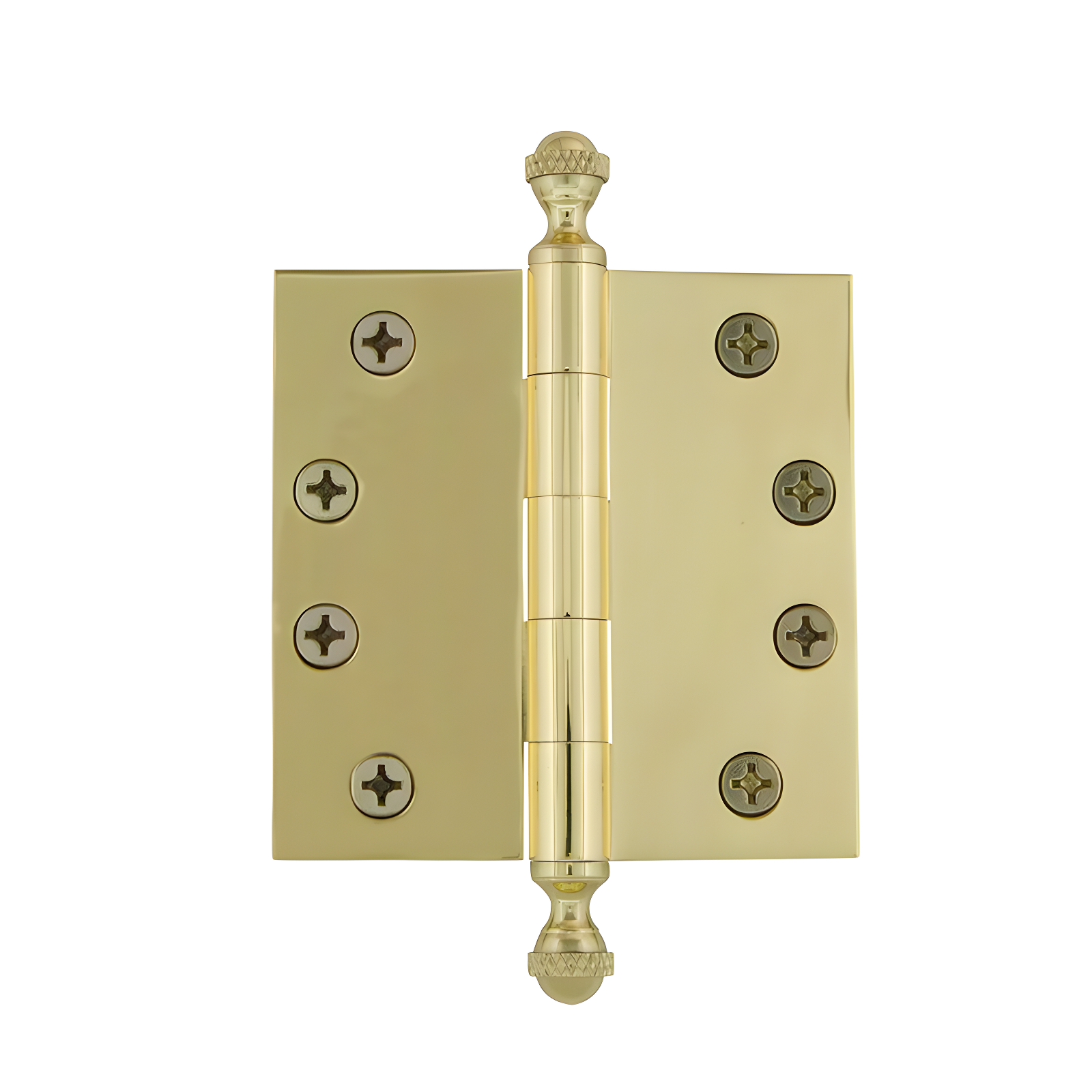4" Acorn Tip Heavy Duty Hinge with Square Corners