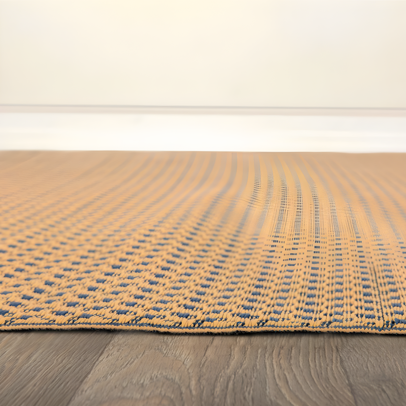 World Rug Gallery Contemporay Solid Reversible Plastic Indoor and Outdoor Rugs - NAVY 3'x5'