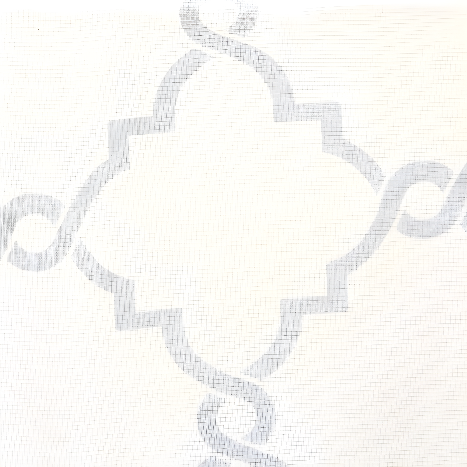 Fretwork Print Grommet Top Window Curtain Panel