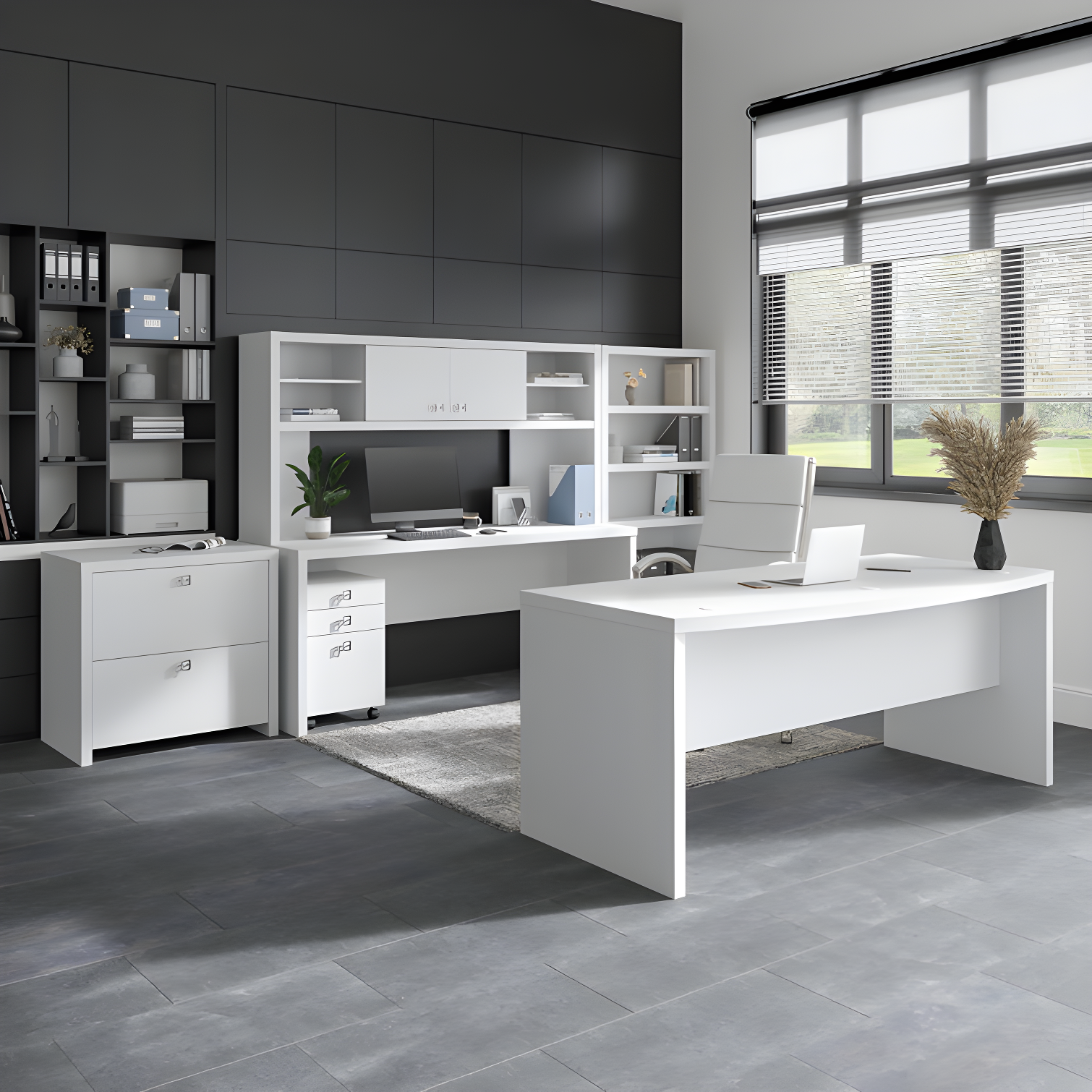 Echo 3 L-Shaped Computer Desk Office Set