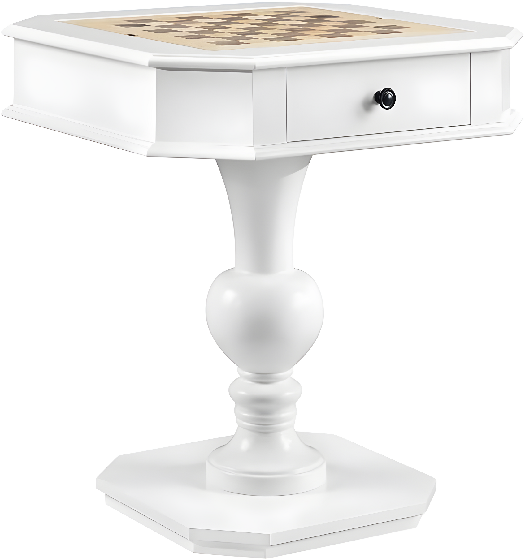 AC00862 - Game Table, White Finish - Galini