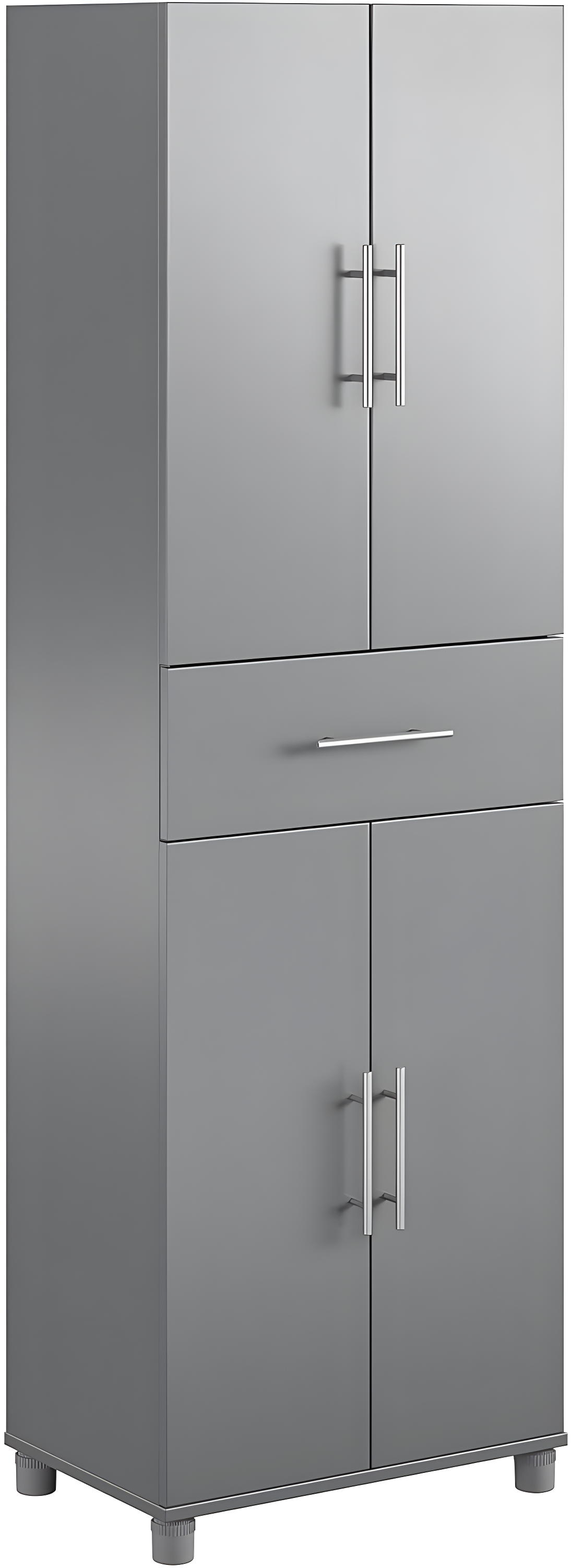 Camberly 4 Door/1 Drawer Storage Cabinet, Graphite Gray