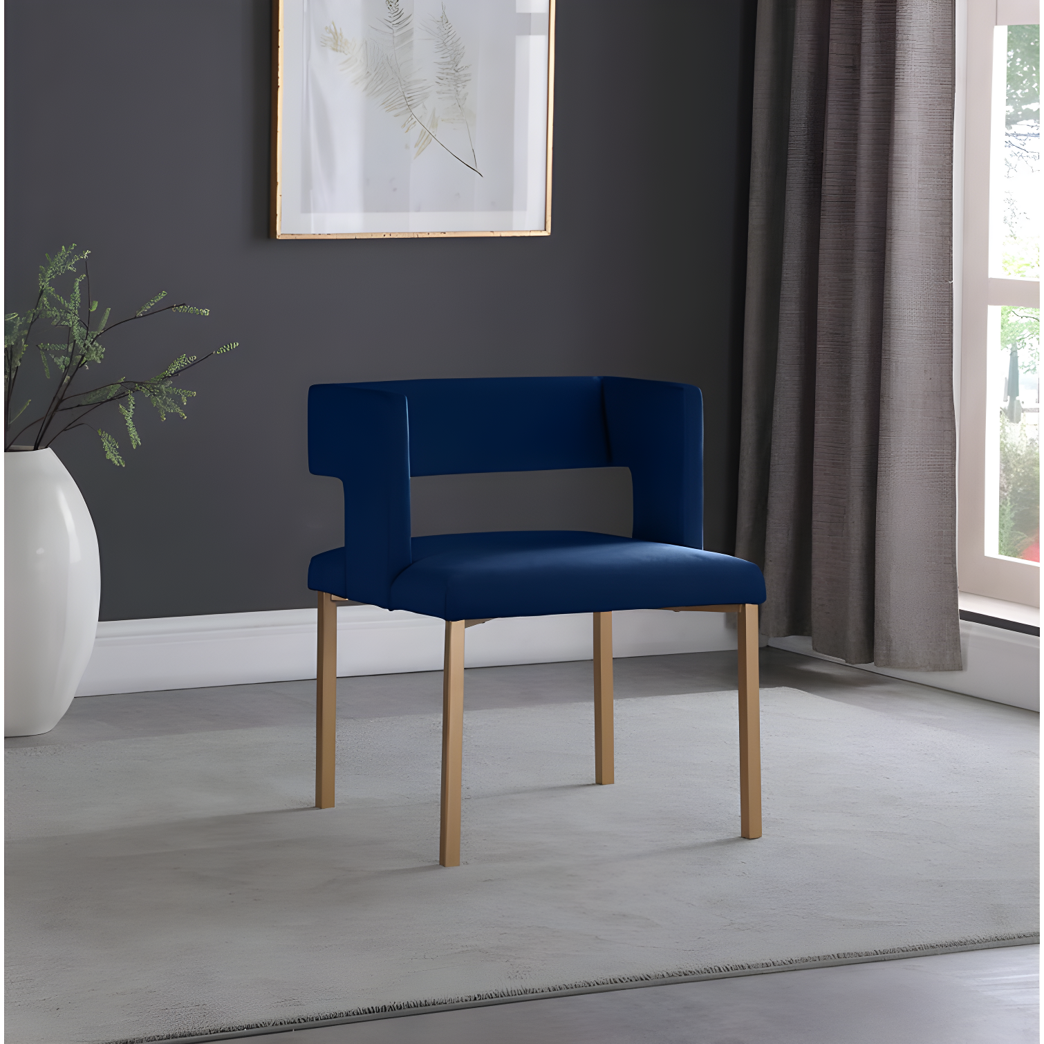 Inga 19'' H Velvet Upholstered Side Chair
