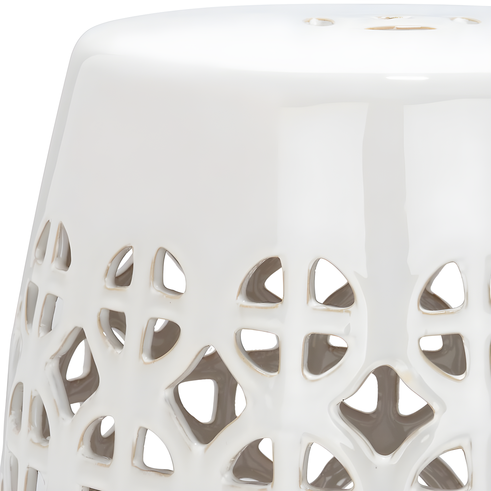Circle Lattice Garden Stool - Indoor/Outdoor - ACS4508 - Creme - Safavieh