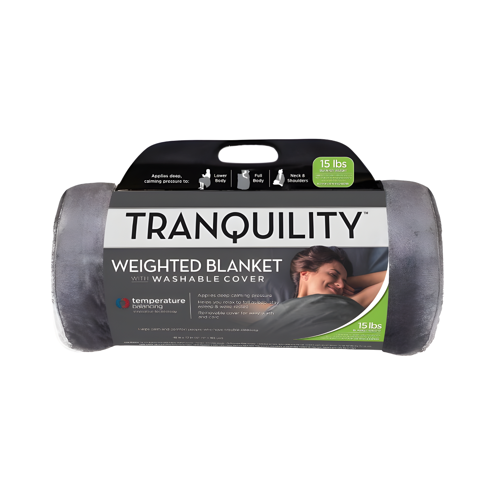 48"x72" 15lbs Temperature Balancing Weighted Blanket Gray - Tranquility