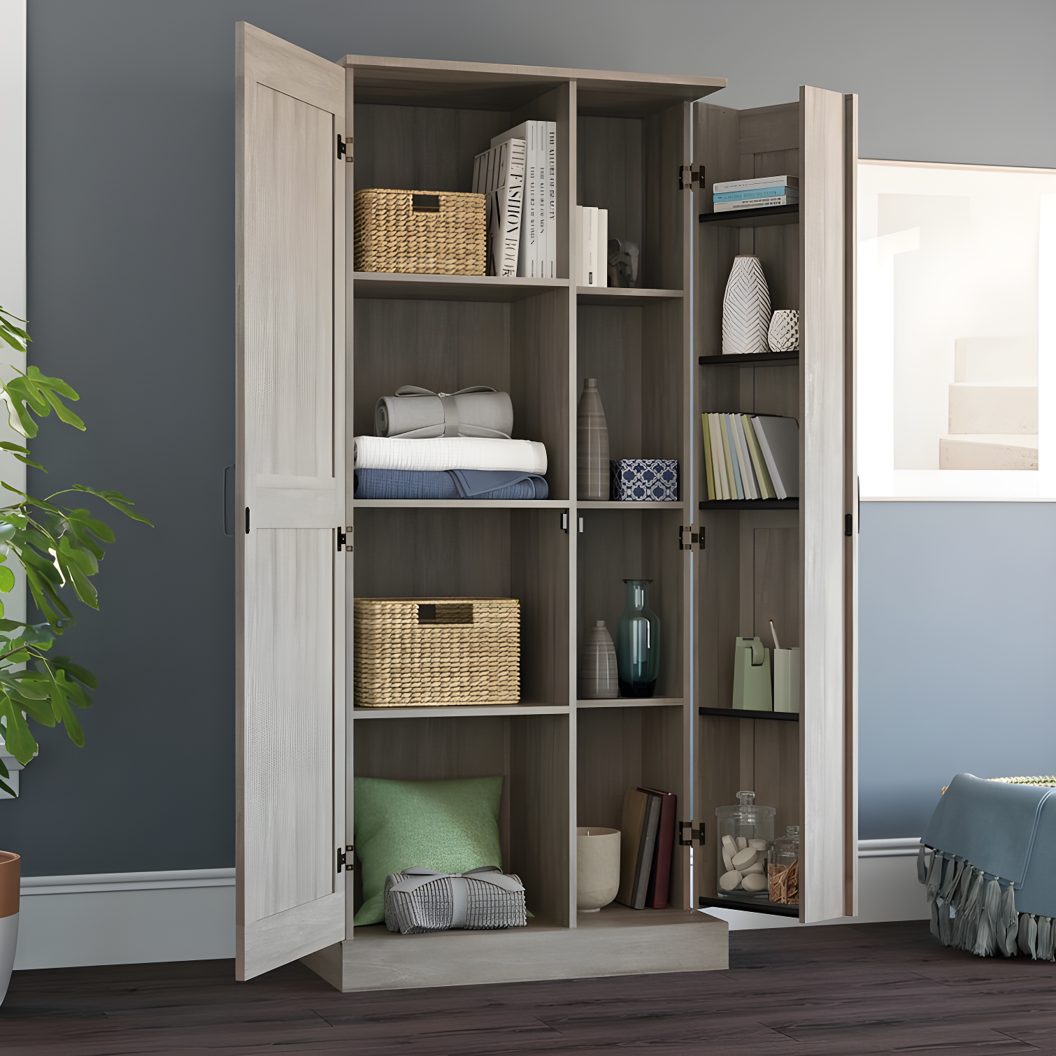 Brosnan 32.17'' Wide 11 - Shelf Storage Cabinet