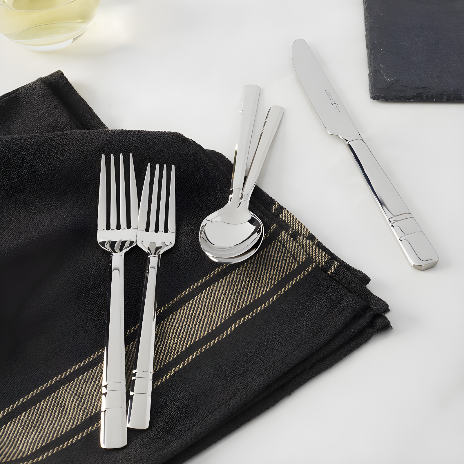 HENCKELS HENCKELS Madison Square 20-Piece 18/10 Stainless Steel Flatware Set