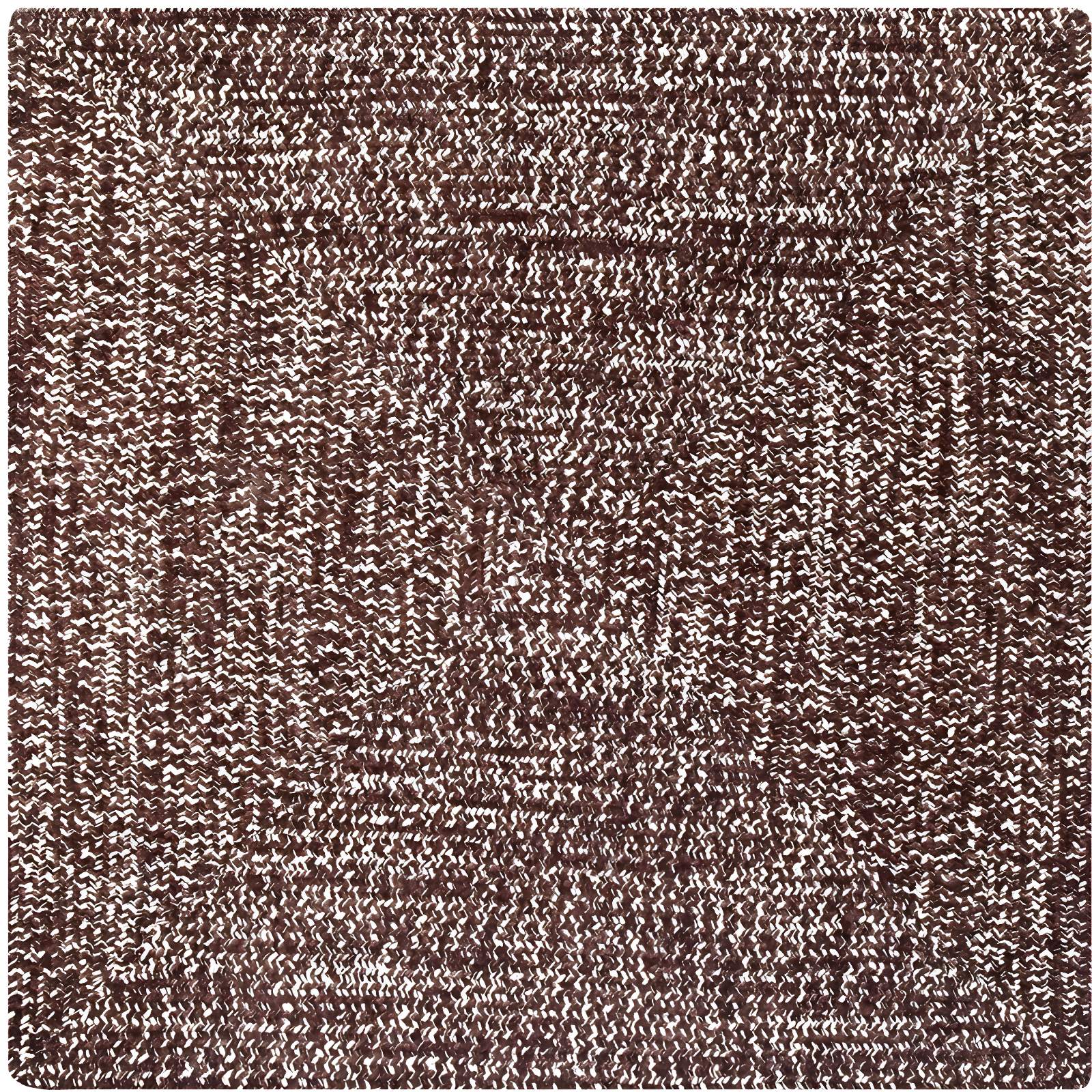 72" x 72" Chenille Tweed Collection Dove & Chesnut Reversible Indoor Area Utility Square Rug - Better Trends