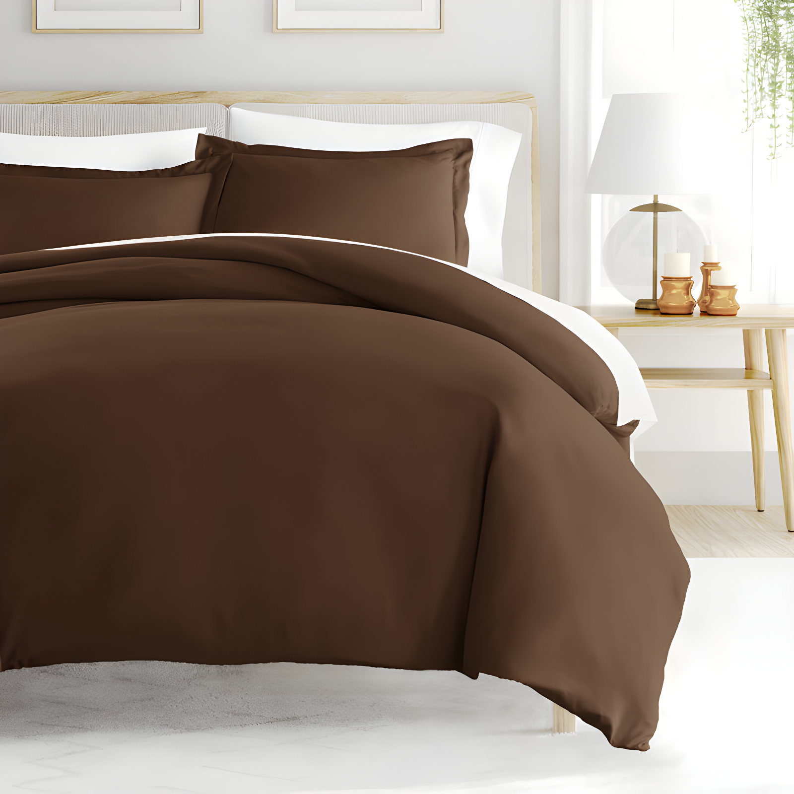 Duvet Cover Set Super Soft Microfiber Bedding in Solid Colors