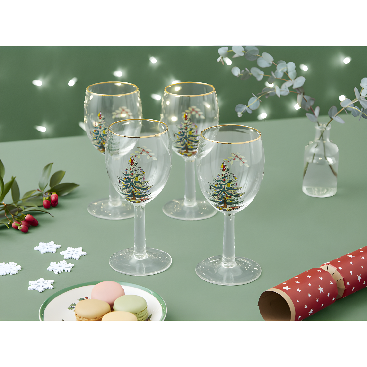 Spode Christmas Tree Wine Glasses (Set of 4)