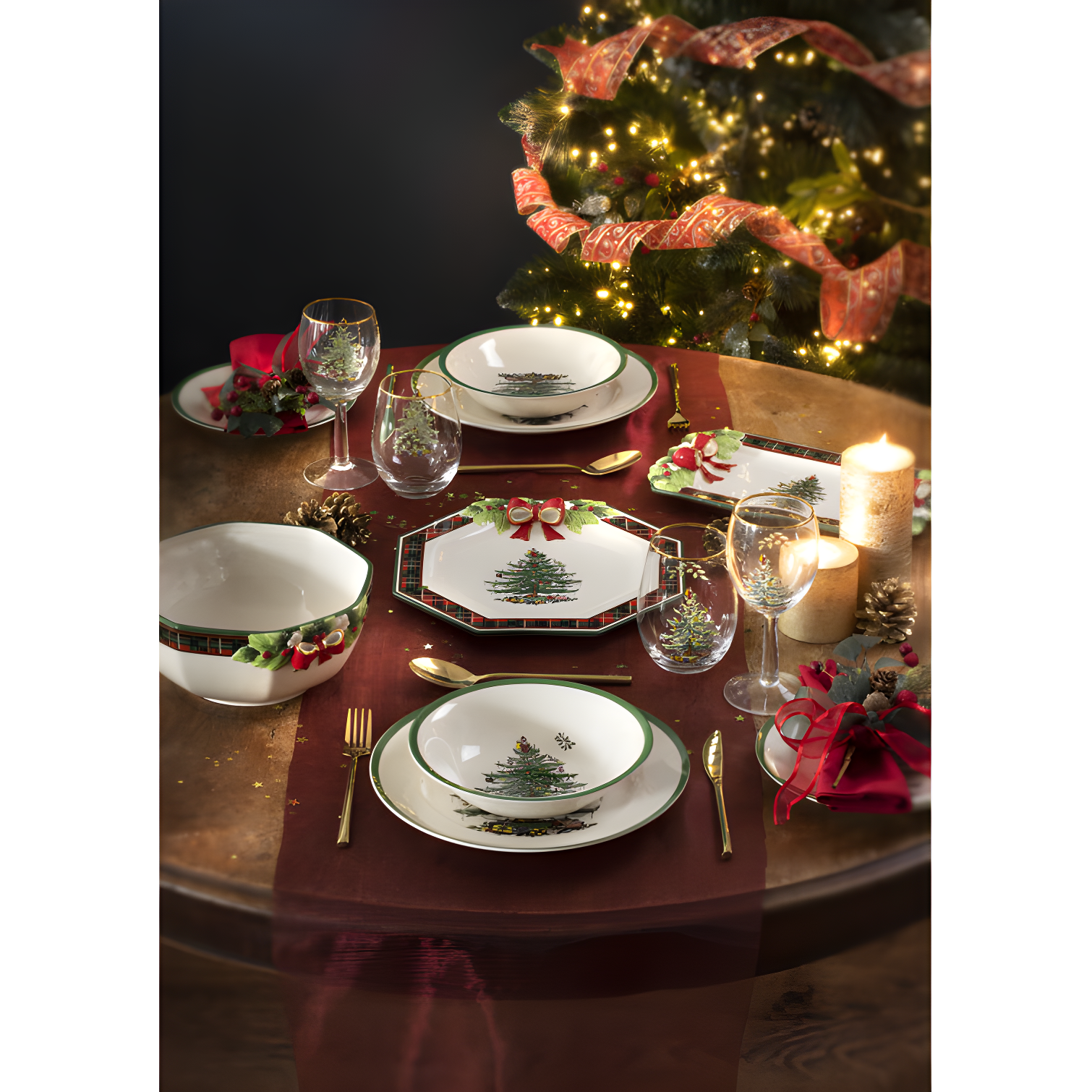 Spode Christmas Tree Wine Glasses (Set of 4)