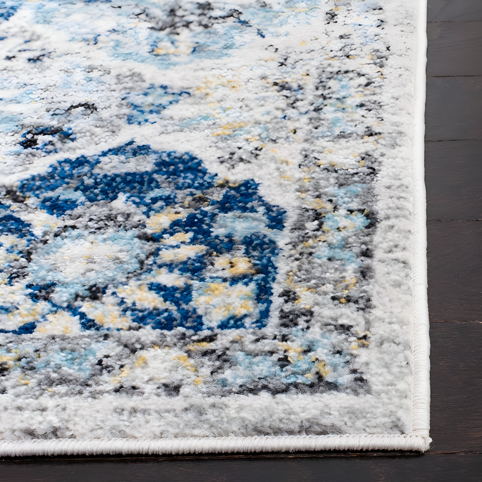 Madison MAD611 Power Loomed Indoor Runner Rug - Ivory/Aqua - 2'3"x6' - Safavieh