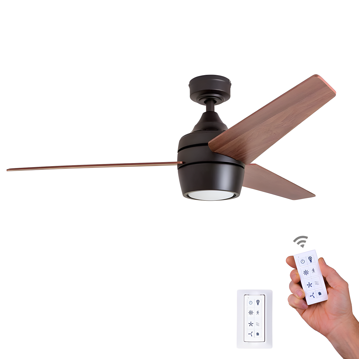 Eamon 52'' Ceiling Fan with LED Lights and Remote Control