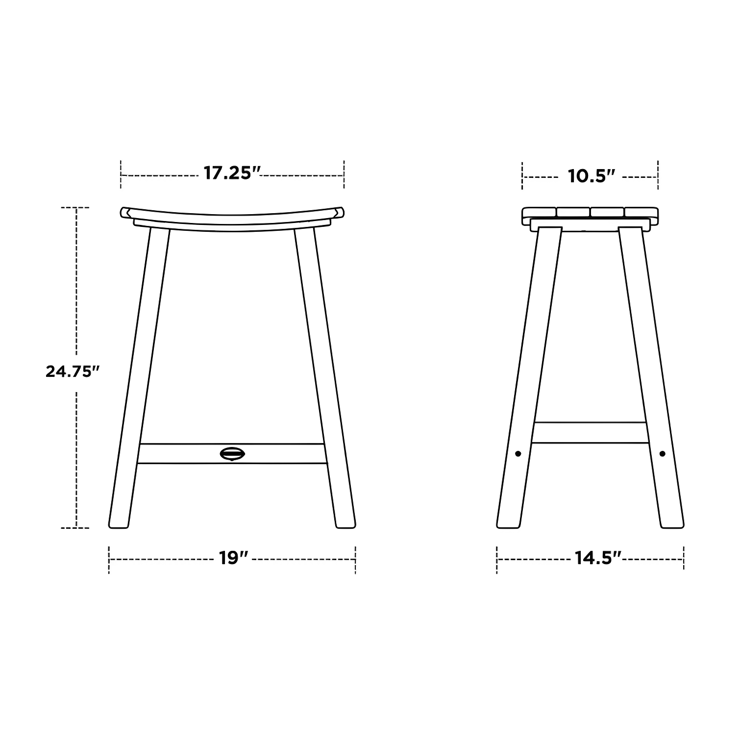 Traditional Garden Patio Bar Stool