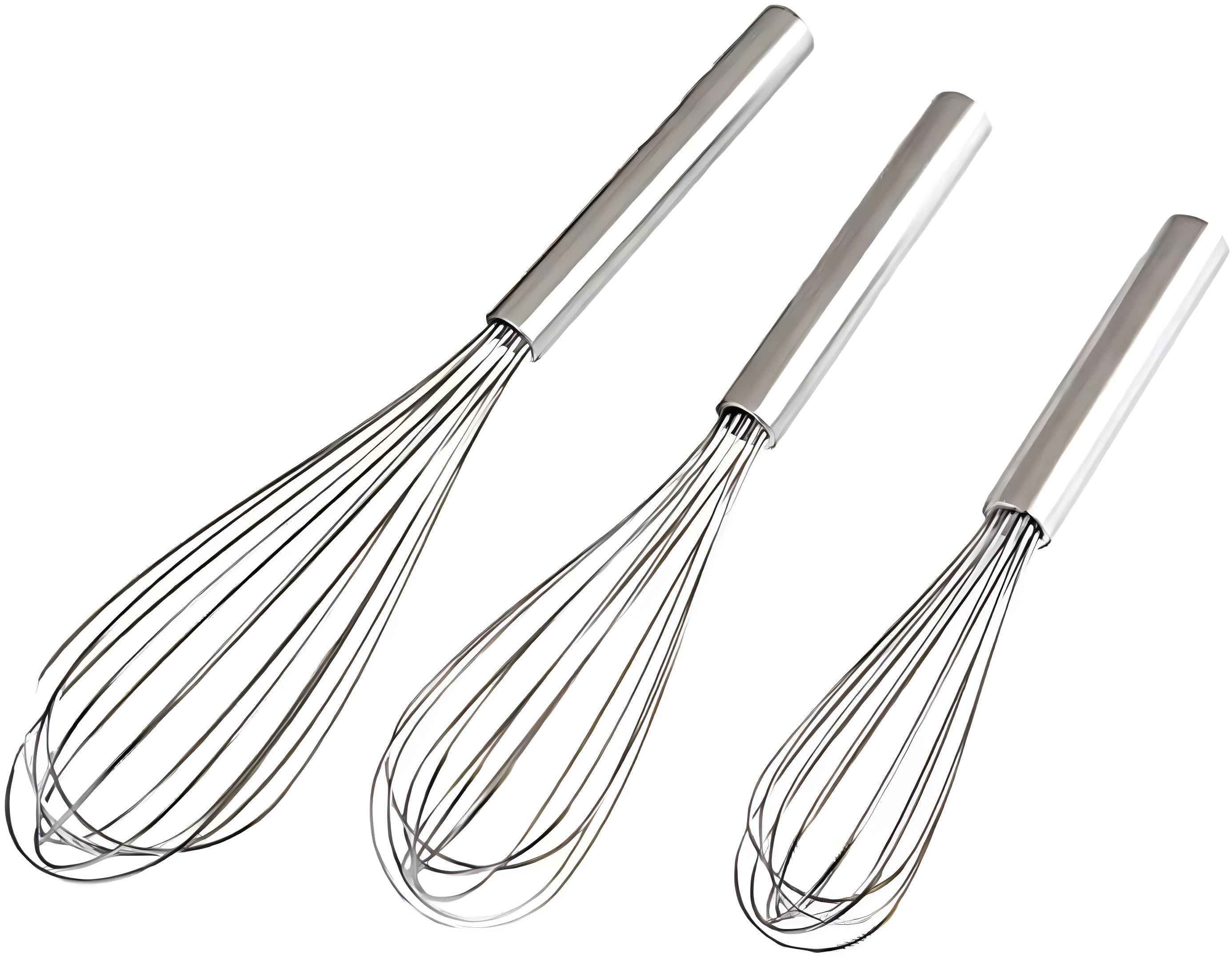 3Pcs Stainless Steel Whisks 8"+10"+12" Kitchen Whisk Set Kitchen Utensils Wire Whisk Balloon Whisk Set for Blending Whisking Beating and Stirring