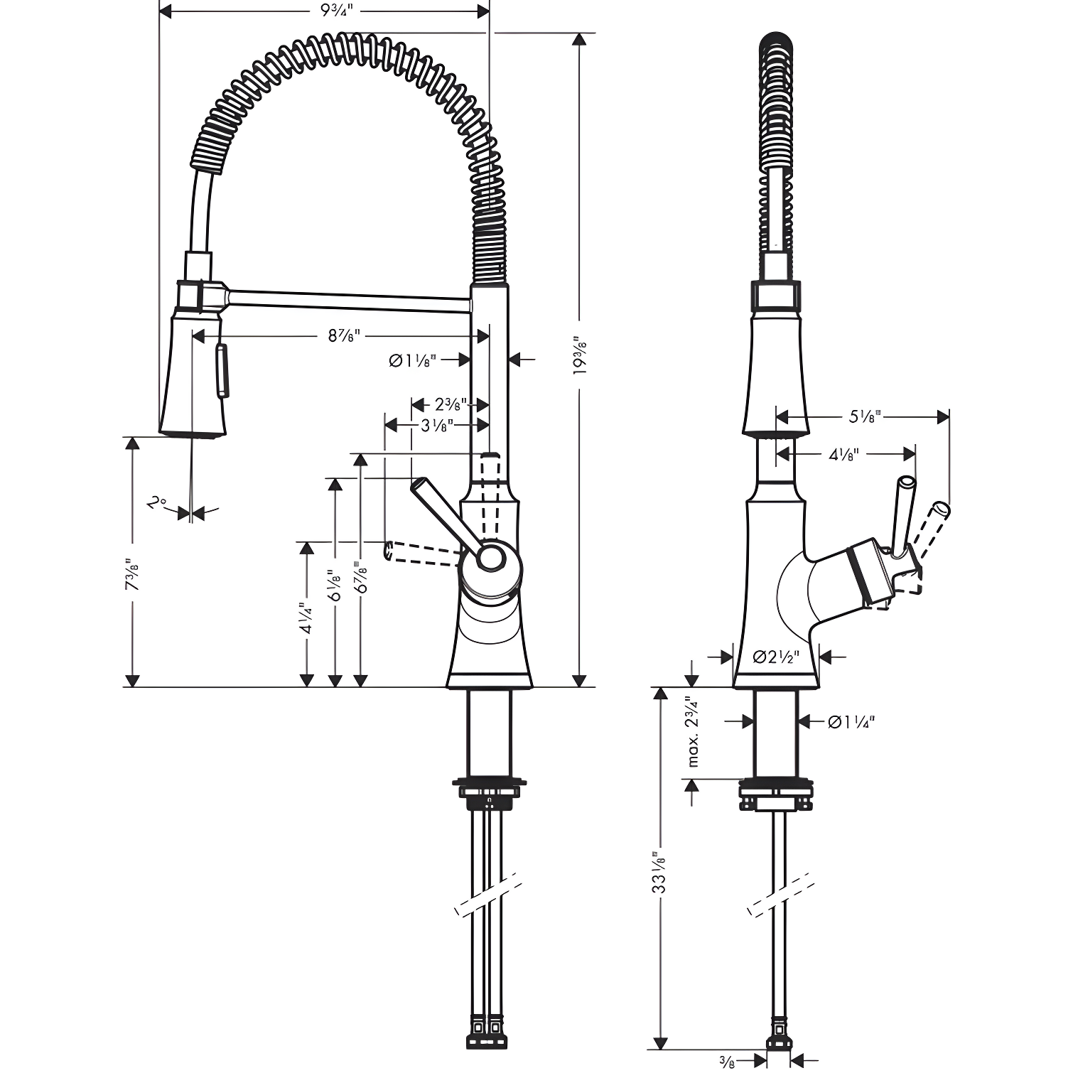 Joleena Pull Out Single Handle Kitchen Faucet