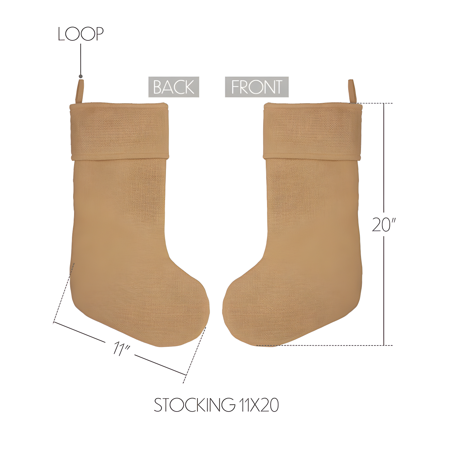 Festive Finds Burlap Stocking