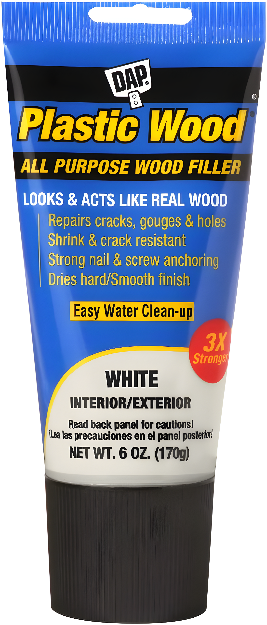DAP Plastic Wood Latex 6 Oz White All Purpose Wood Filler