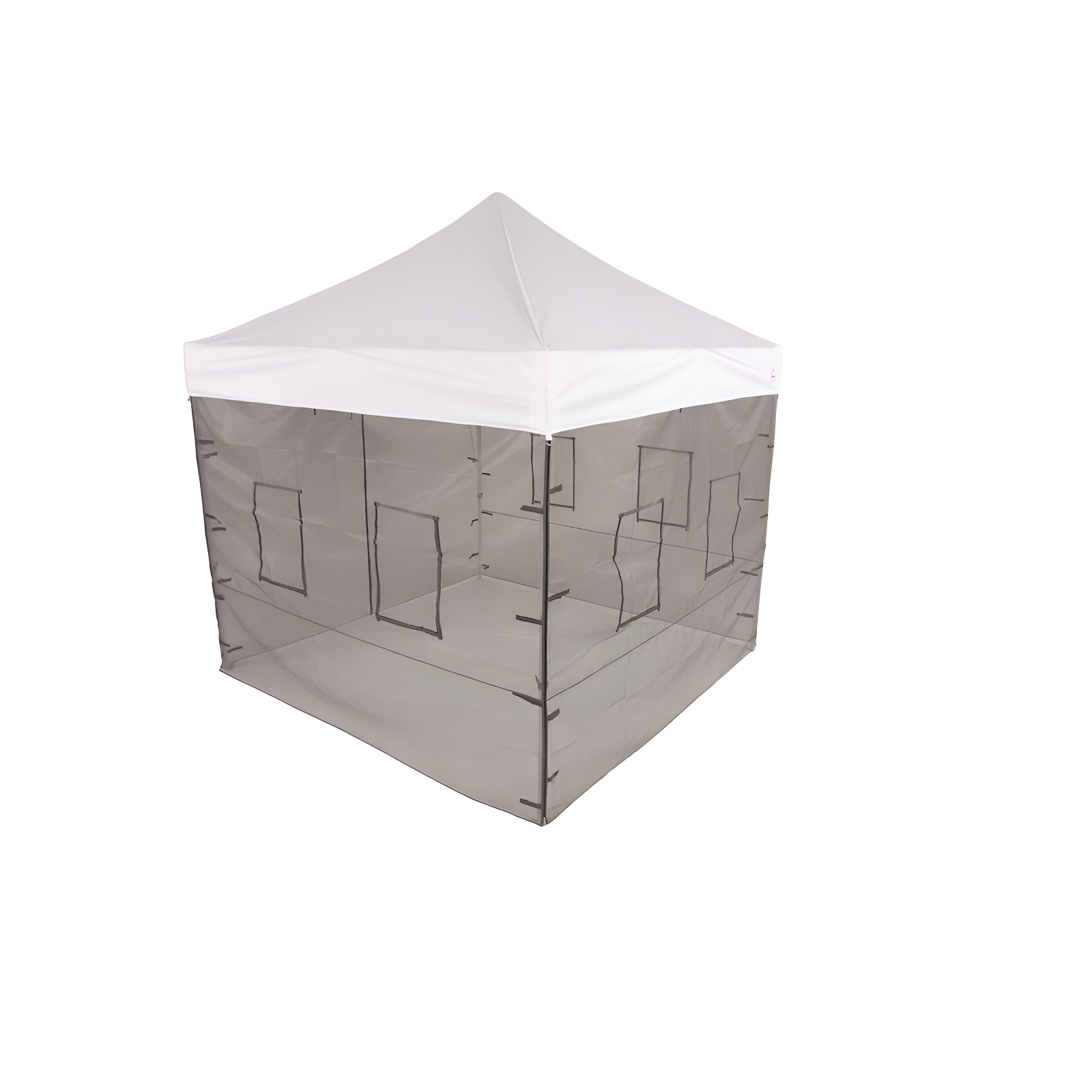 Impact Instant Canopy Food Service Mesh Sidewall Kit with Service Windows, 4 Walls Only, Mesh/Black