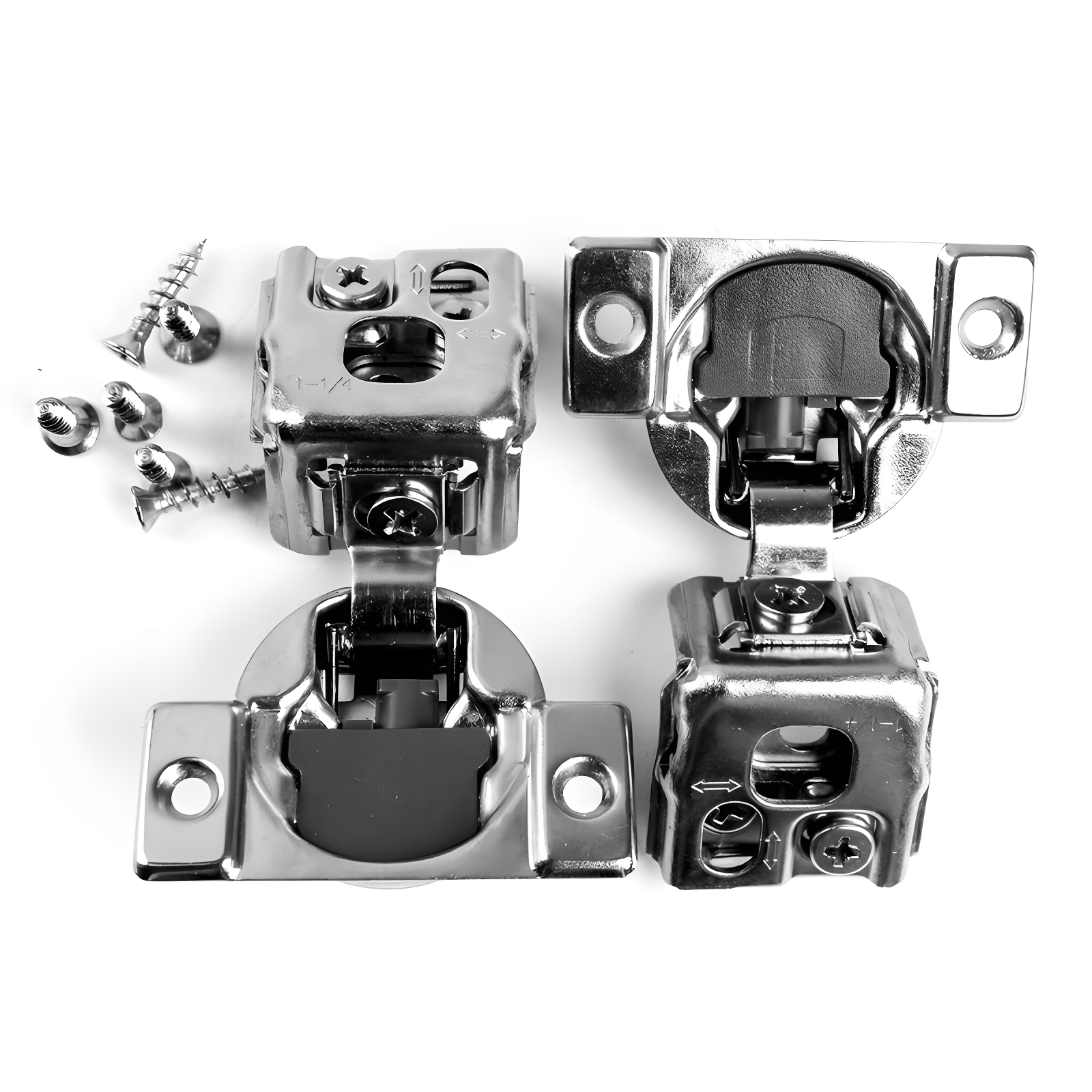 1 1/4 Overlay 2 Pack 105 Degree Soft Close Face Frame Concealed Hinge (Set of 2)