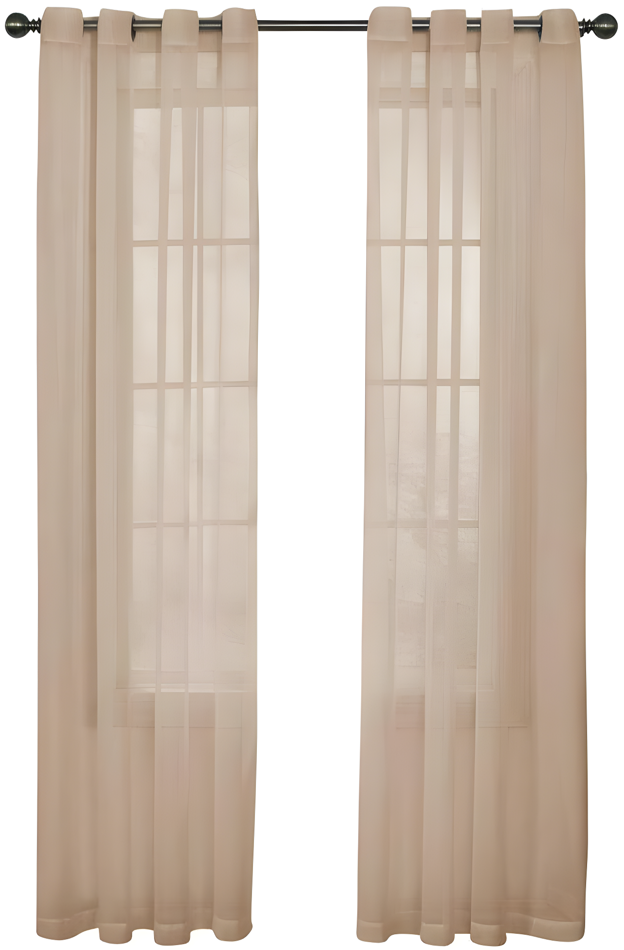 Arm & Hammer Curtain Fresh™ Odor-Neutralizing Sheer Voile Grommet 59 x 63 Curtain Panel in Latte