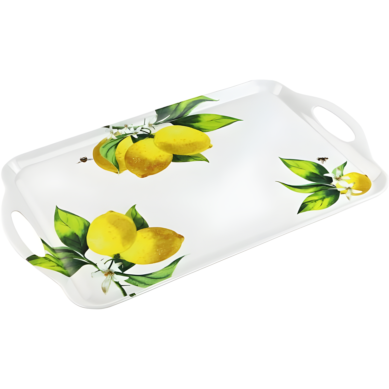 Reston Lloyd Multi-Purpose 18" Rectangle Melamine Plastic Handled Tray