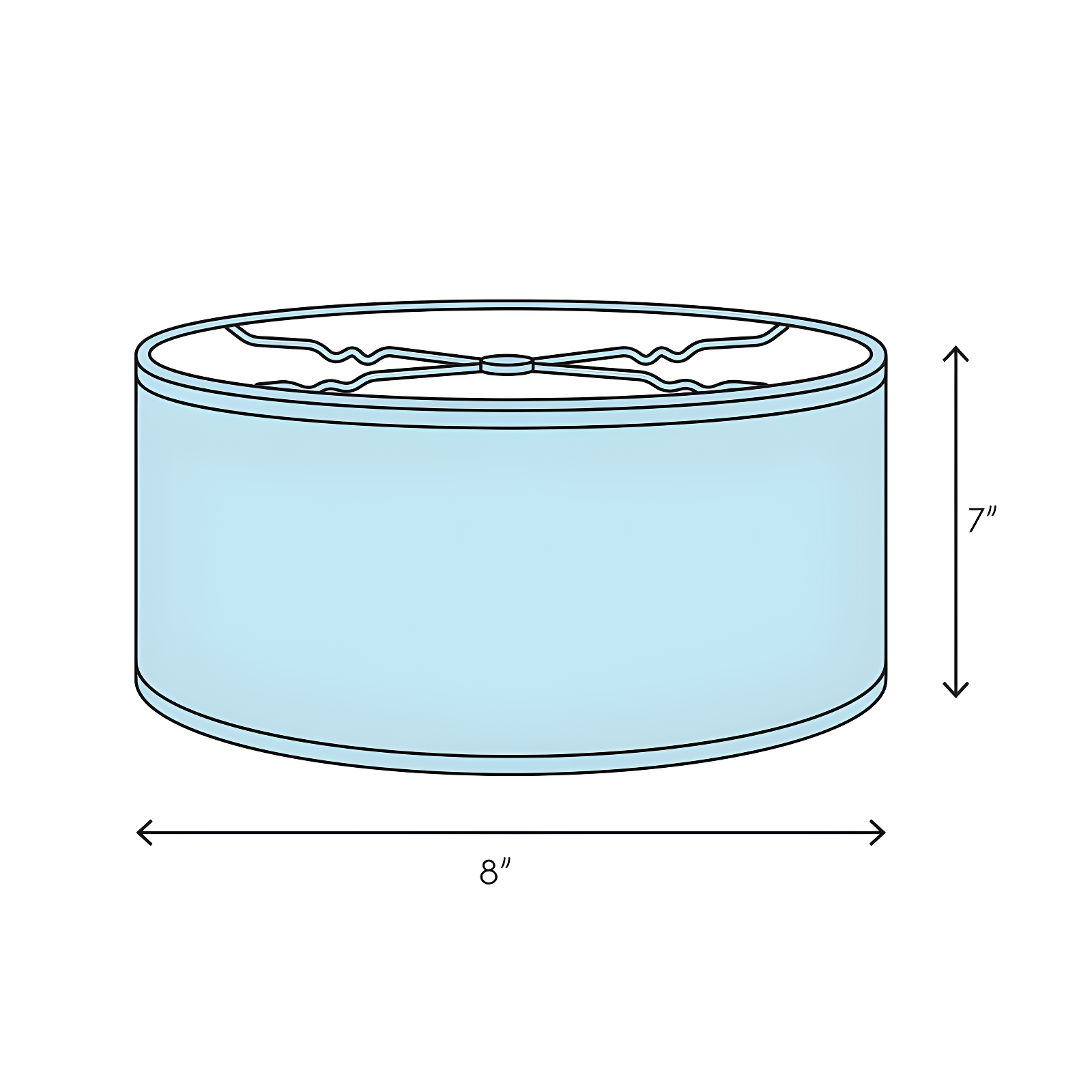 7'' H Plastic Drum Lamp Shade