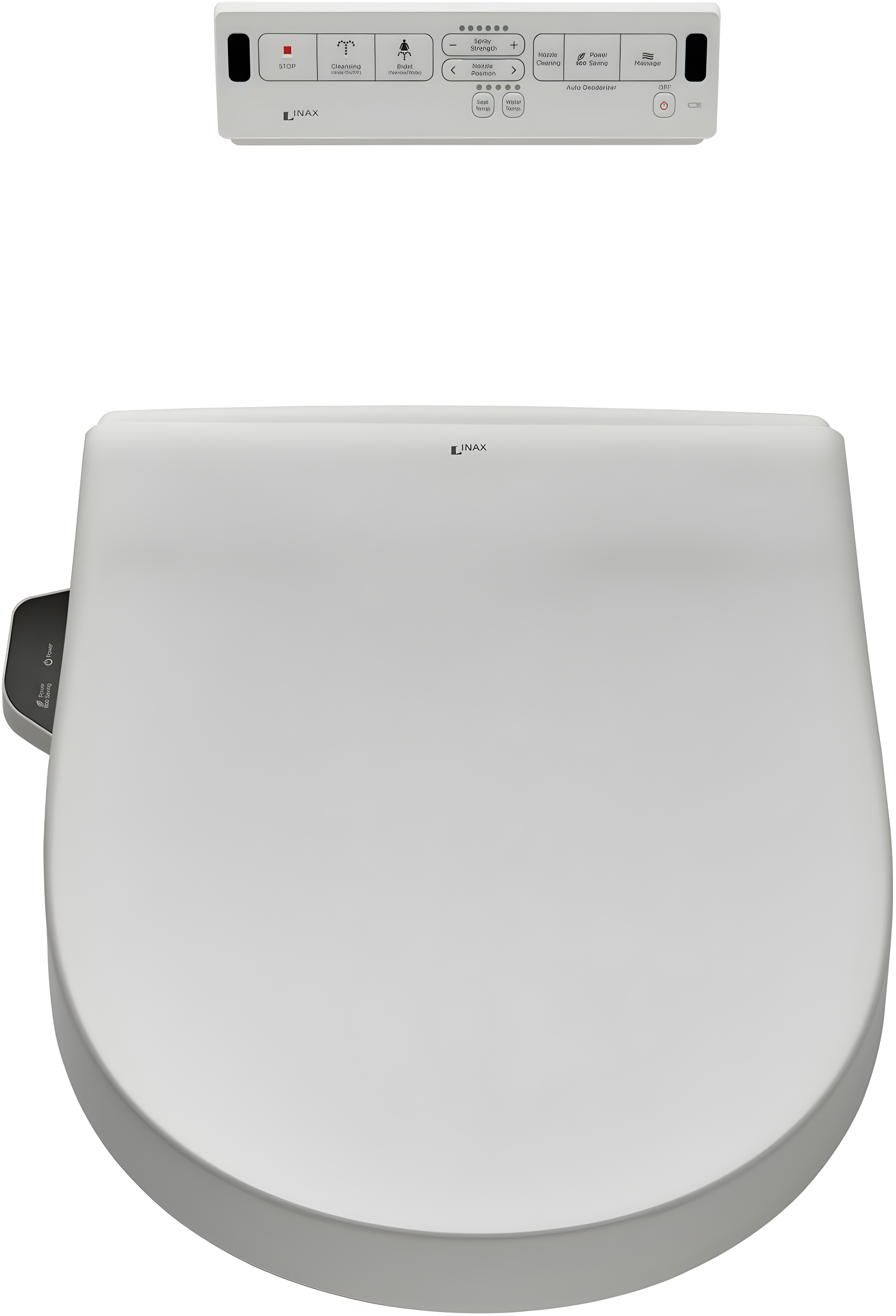 American Standard 8012A70GRC-415 INAX Heated Shower Toilet Bidet Seat with Remote Control + Dual Nozzle, White