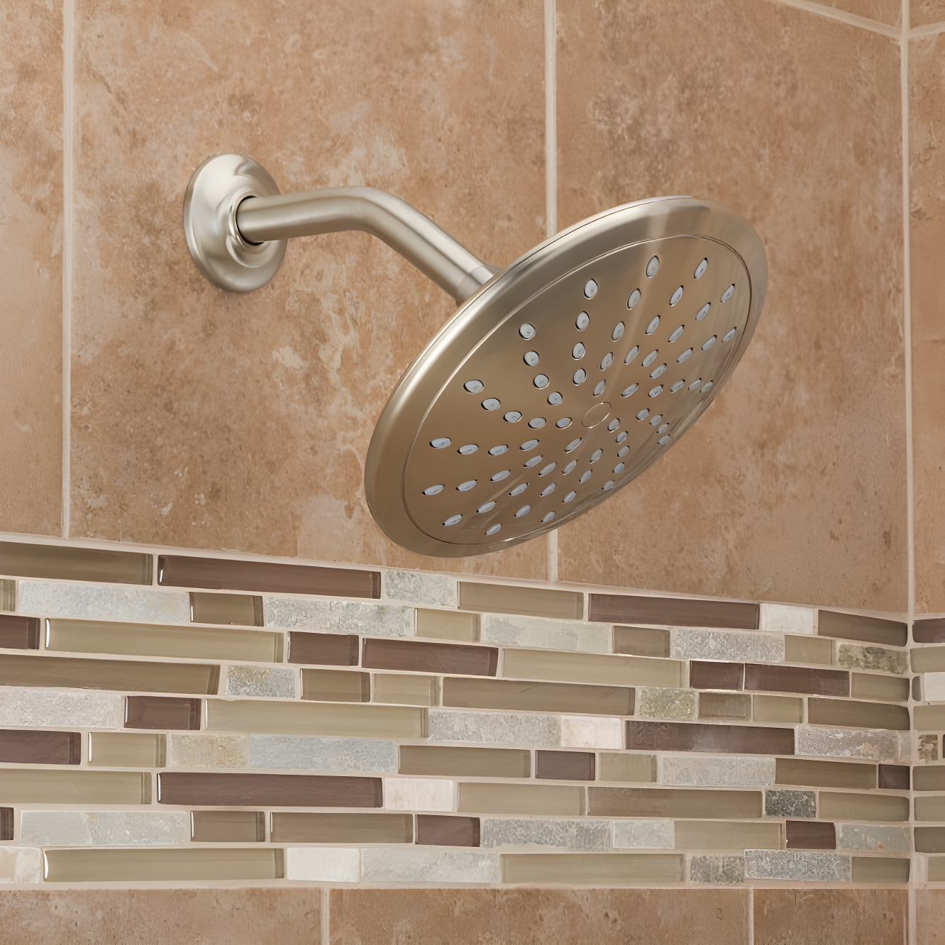 Moen Wide Round Rain Shower Head for Bathroom with 2 GPM High-Pressure Rainfall Spray